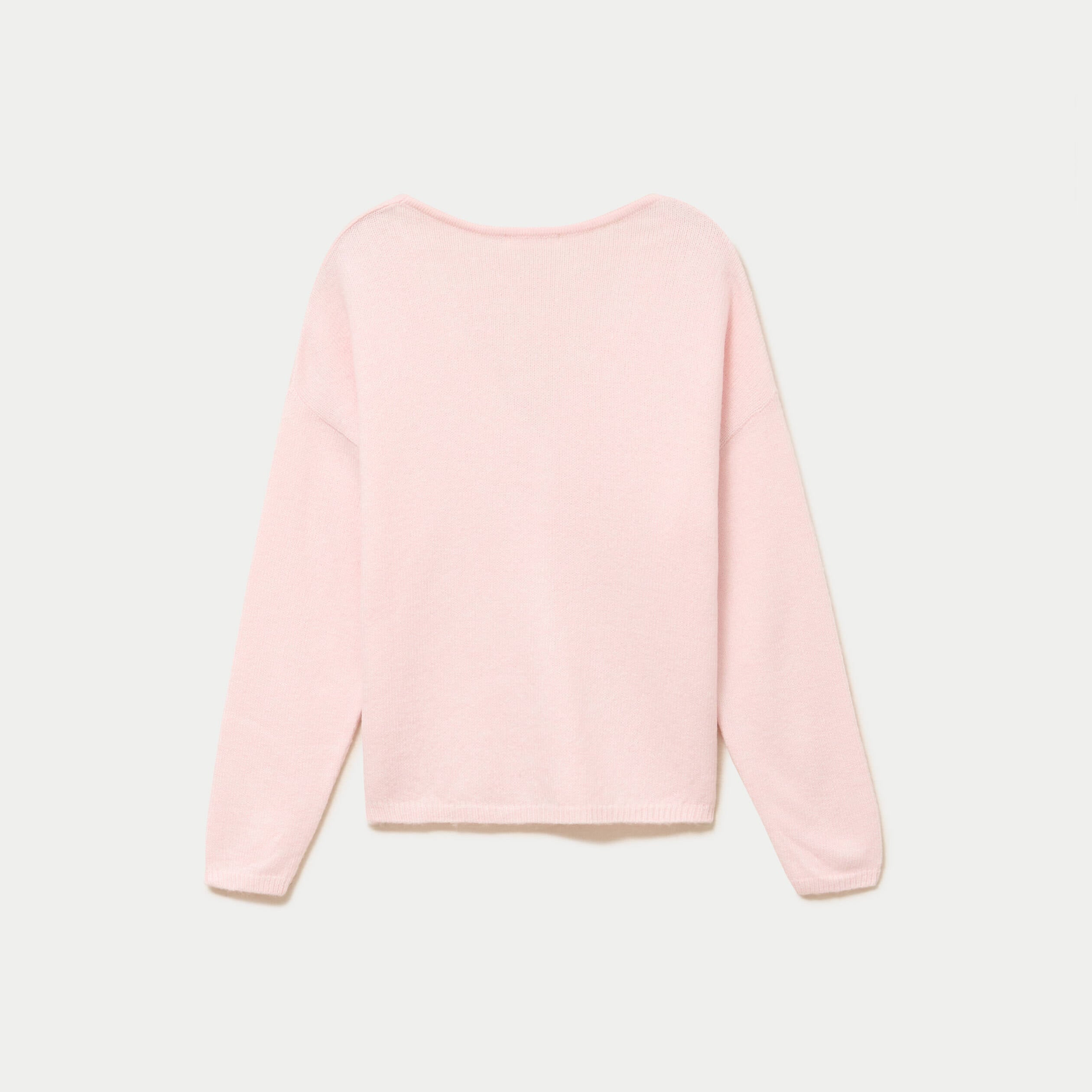Gilet boutonn&eacute; avec col en V rose clair femme