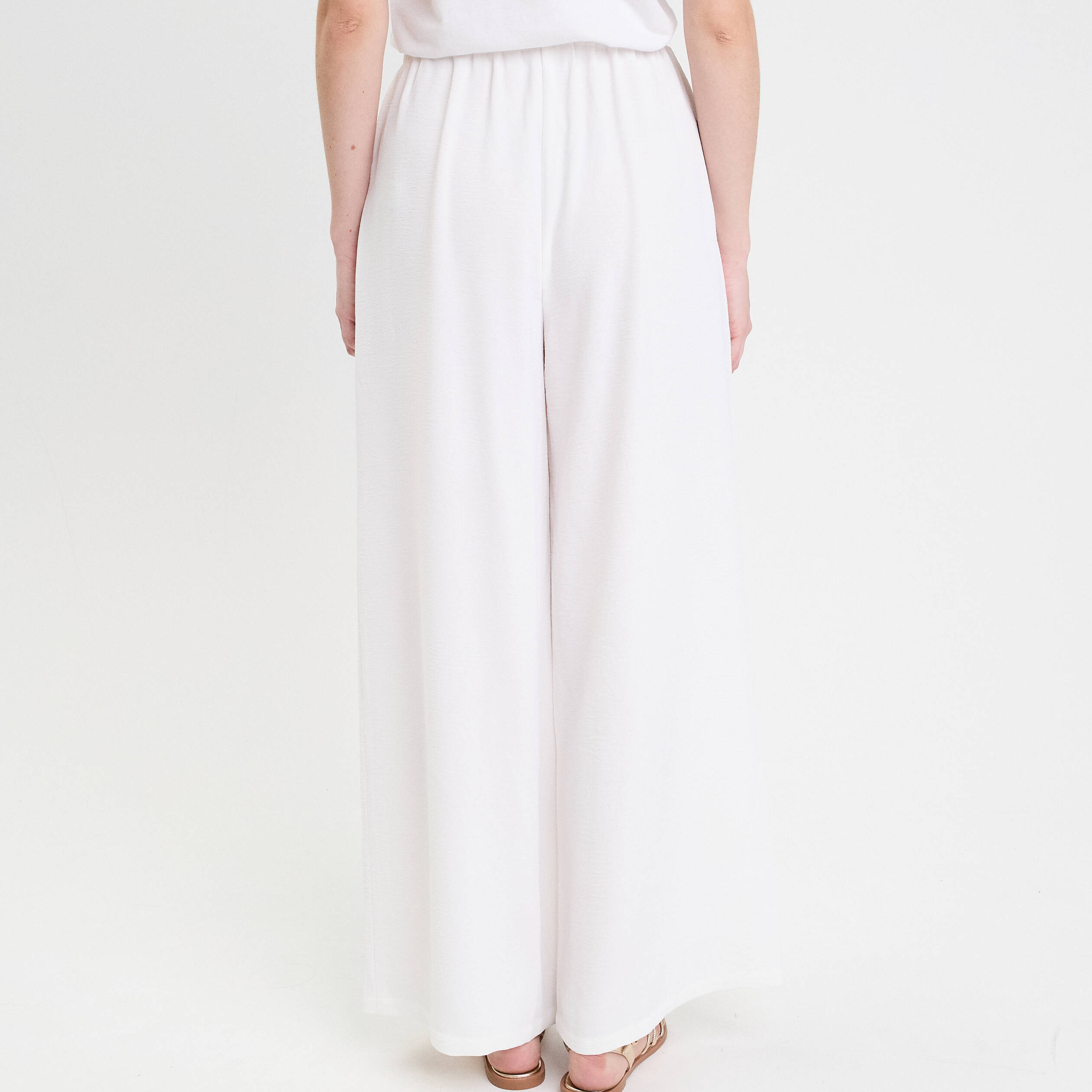 pantalon large ecru femme Pantalon large ecru femme