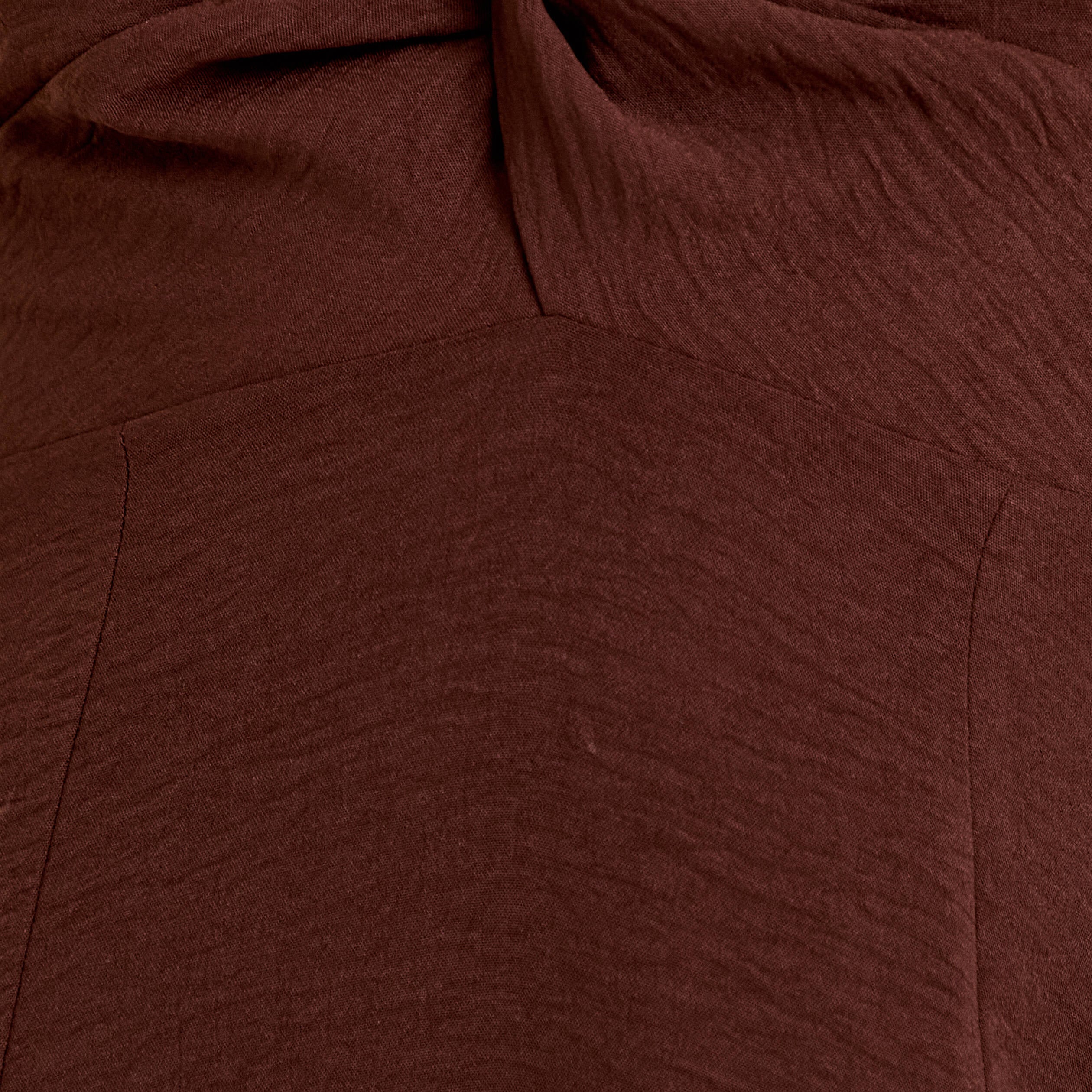 Robe longue &eacute;vas&eacute;e fendue marron femme