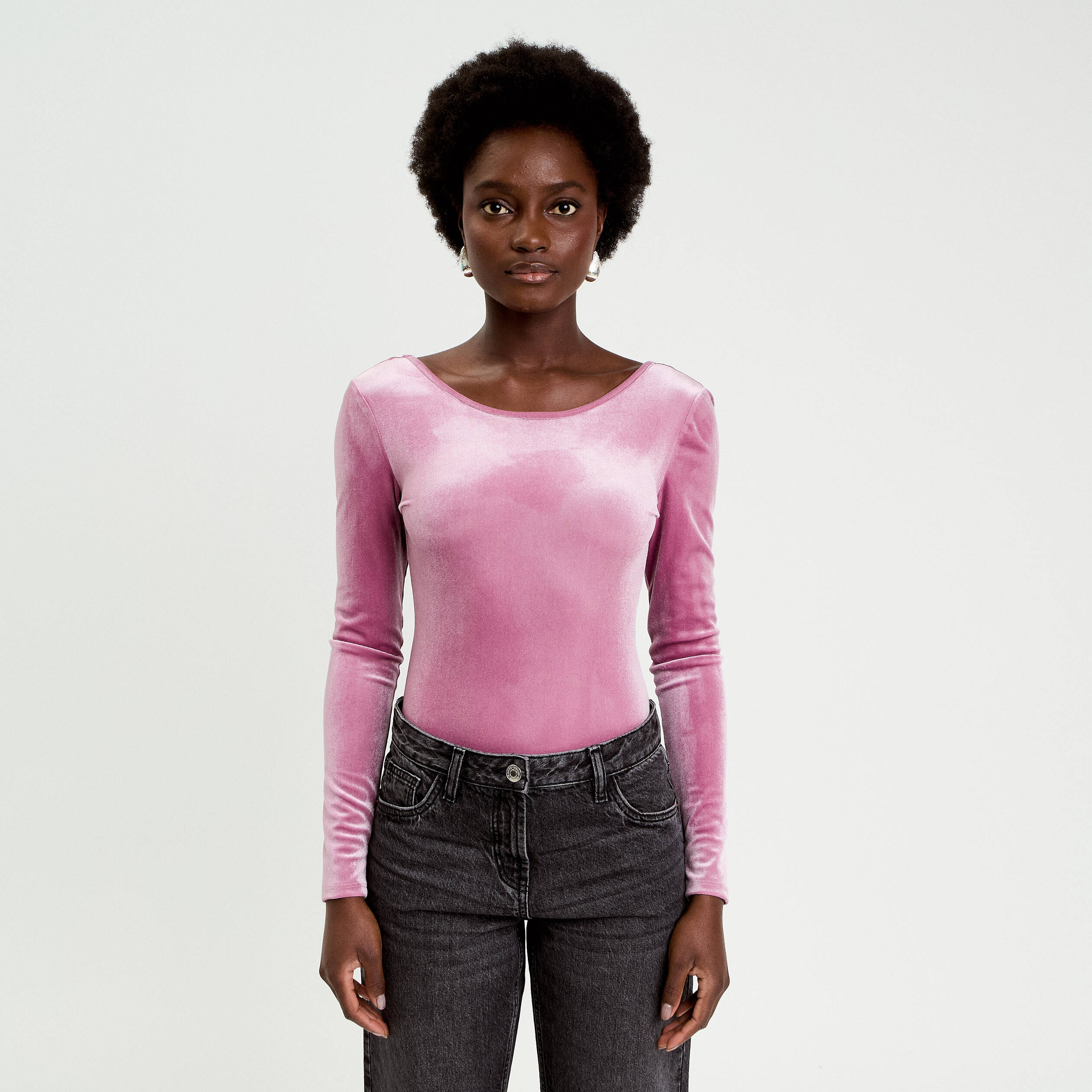 Robe en velours - Rose poudré - FEMME | H&M FR Robe en velours - Rose poudré - FEMME | H&M FR