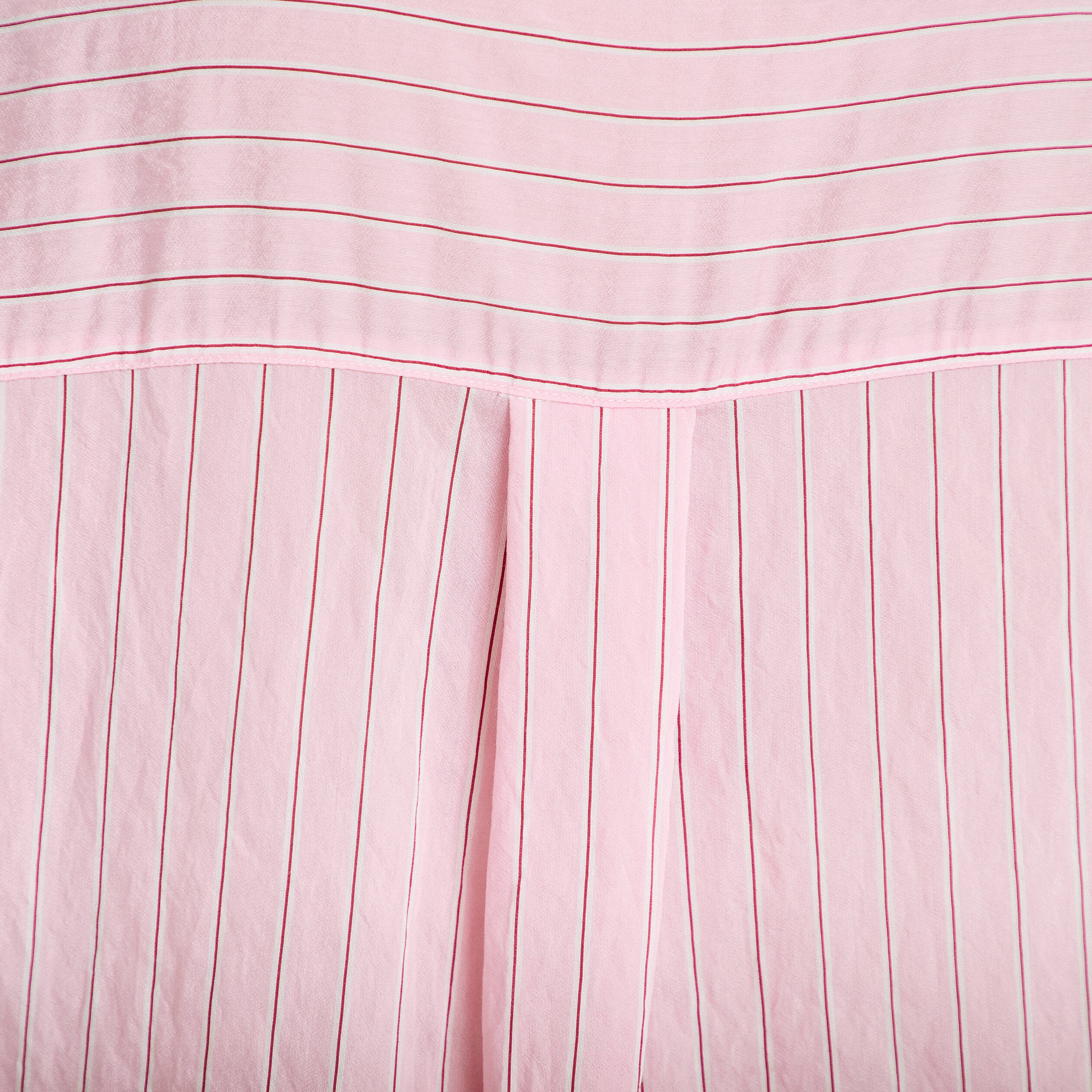 Chemise ample pliss&eacute;e manches courtes rose femme