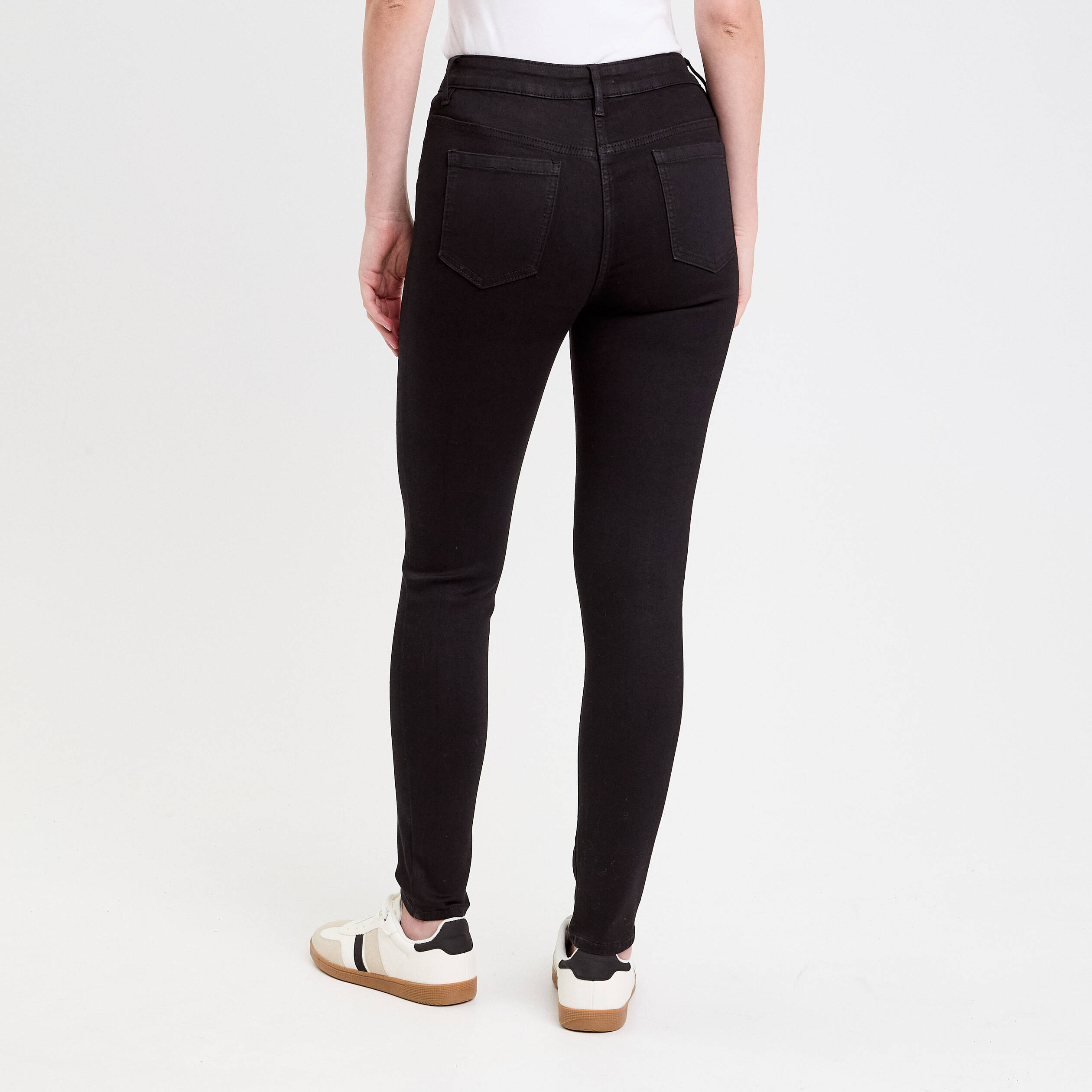 Jeans slim 5 poches denim noir femme