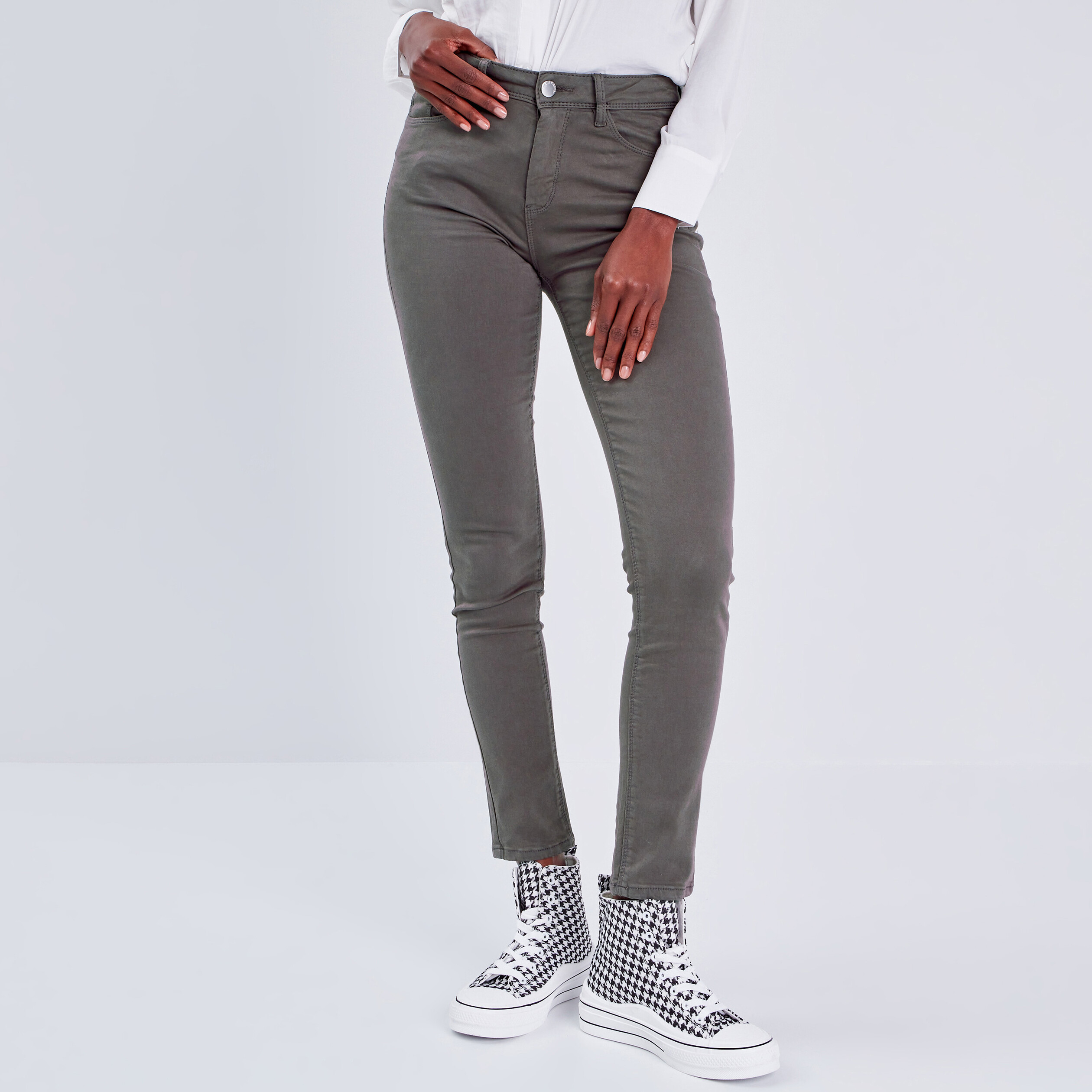 Jean slim online femme gris