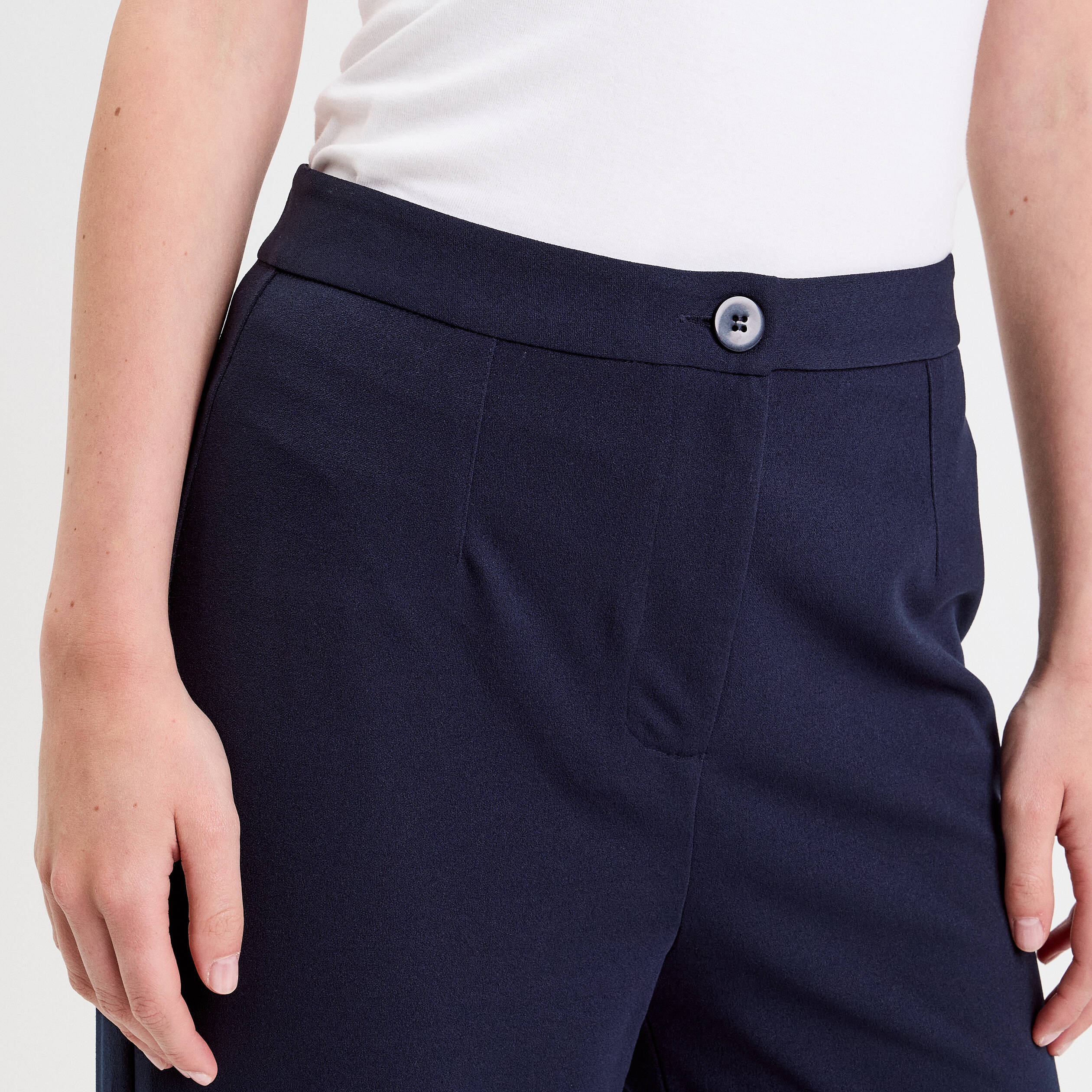 pantalon large bleu marine femme Pantalon large bleu marine femme
