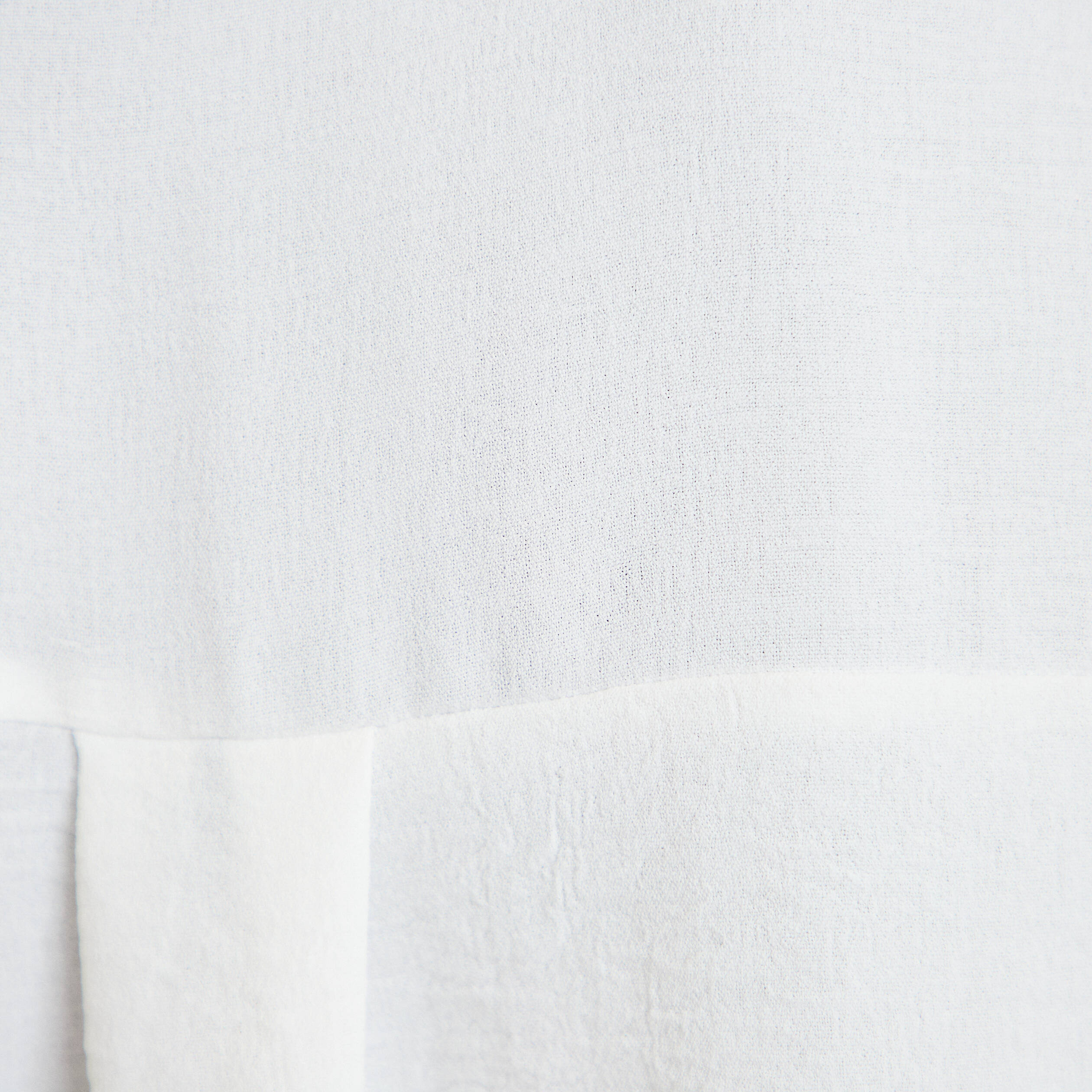 Chemise droite pliss&eacute;e manches longues ecru femme