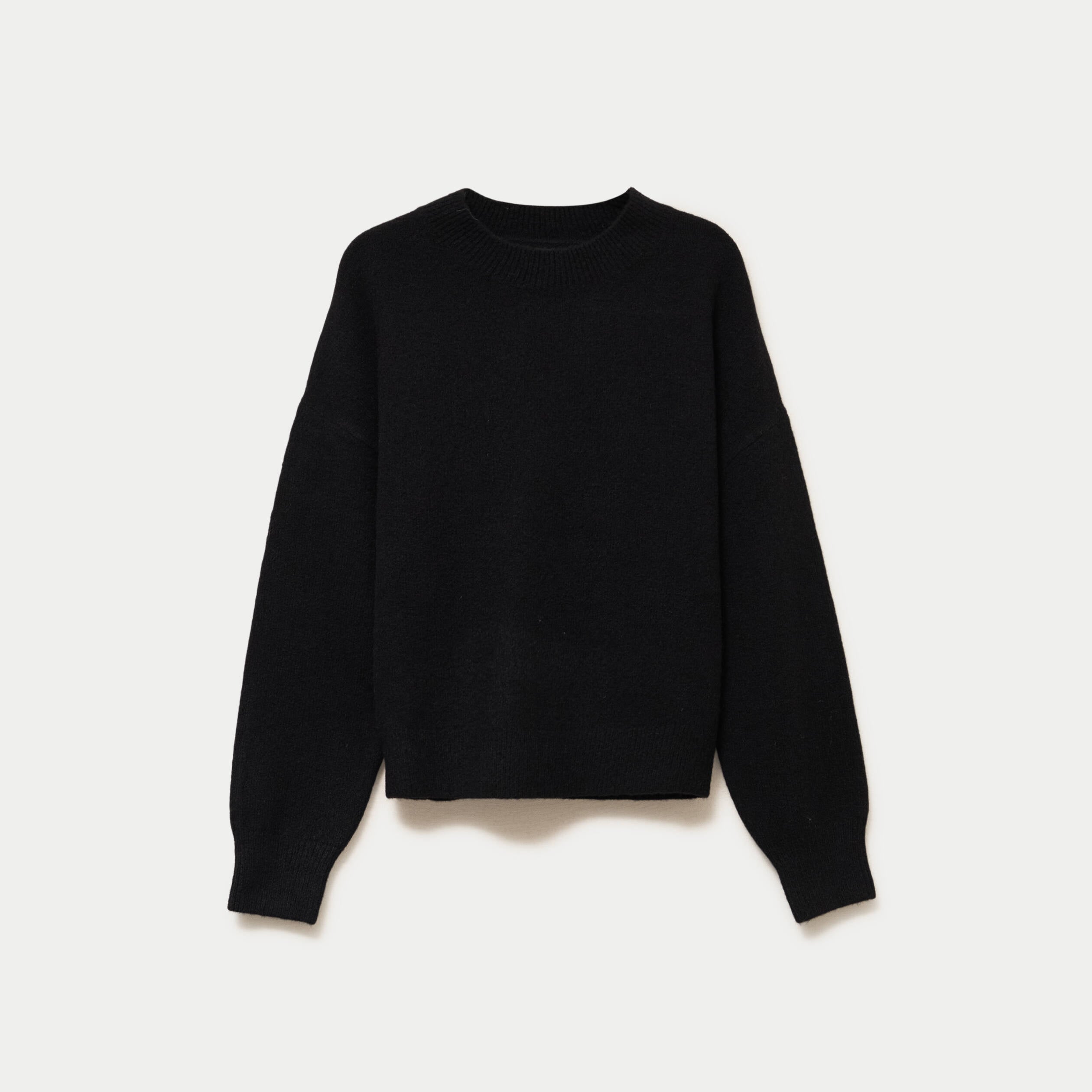 Pull col rond noir femme