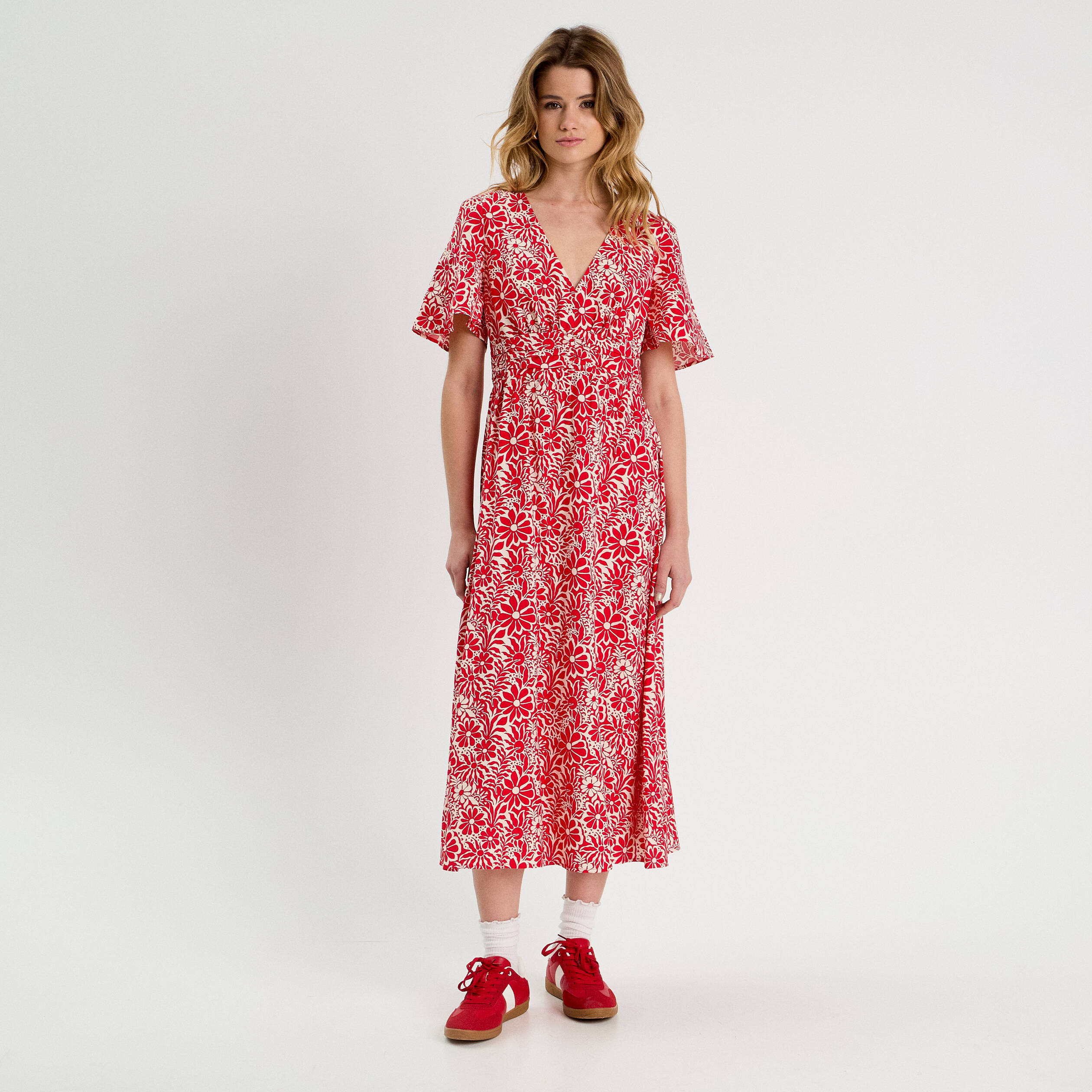 robe longue evasee blanc femme Robe longue évasée blanc femme