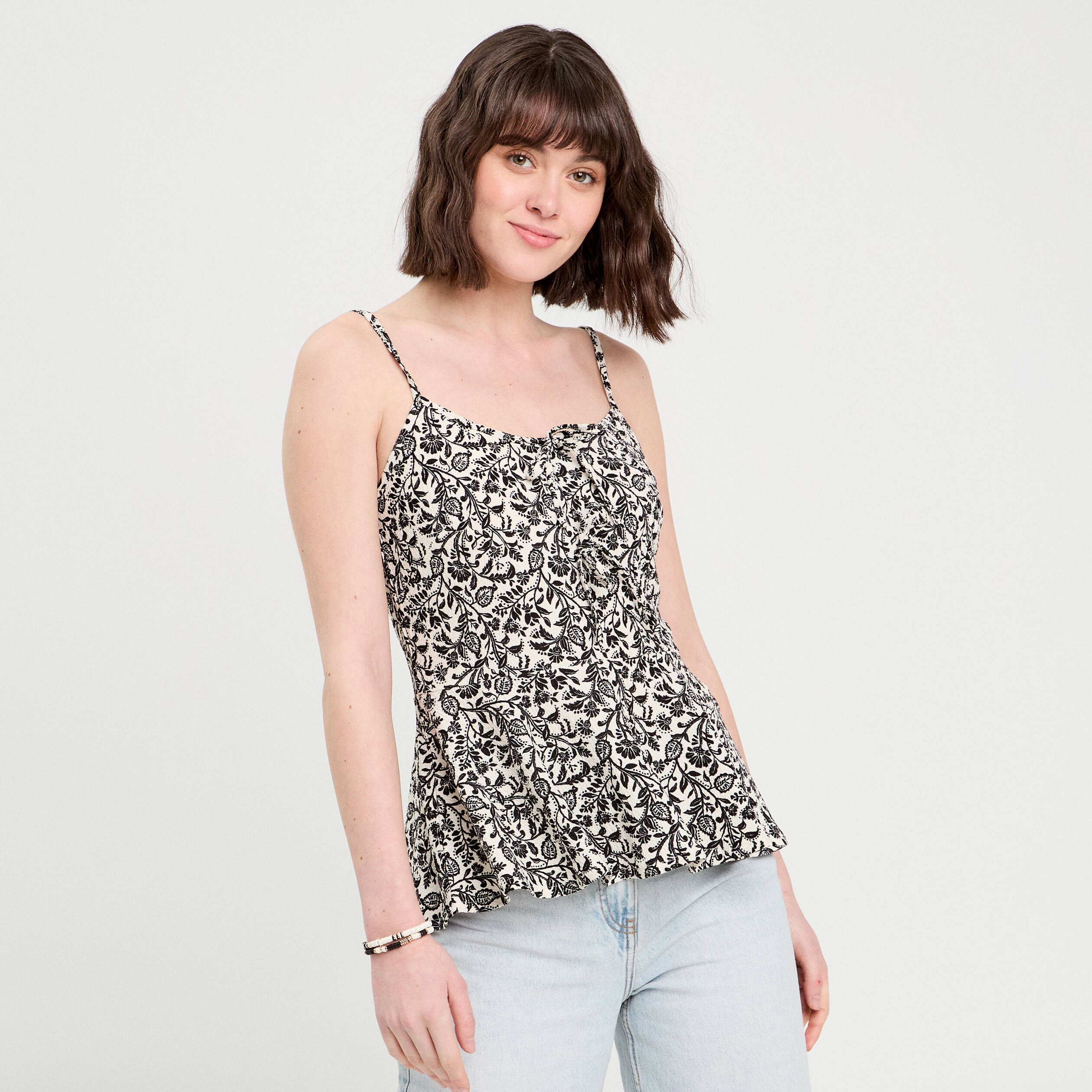 debardeur avec noeuds blanc femme Débardeur avec noeuds blanc femme