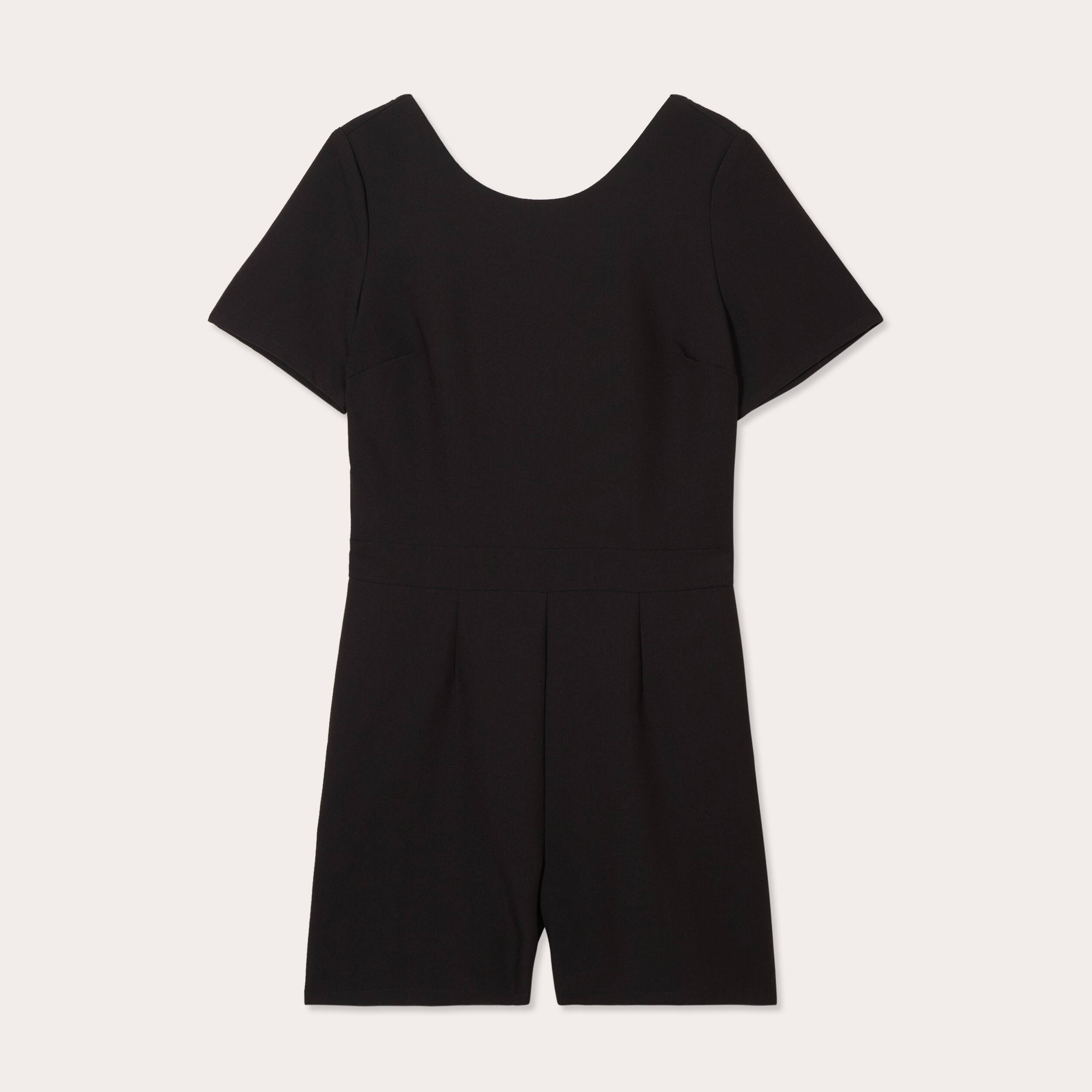 Combishort ajust&eacute;e noeud dos noir femme