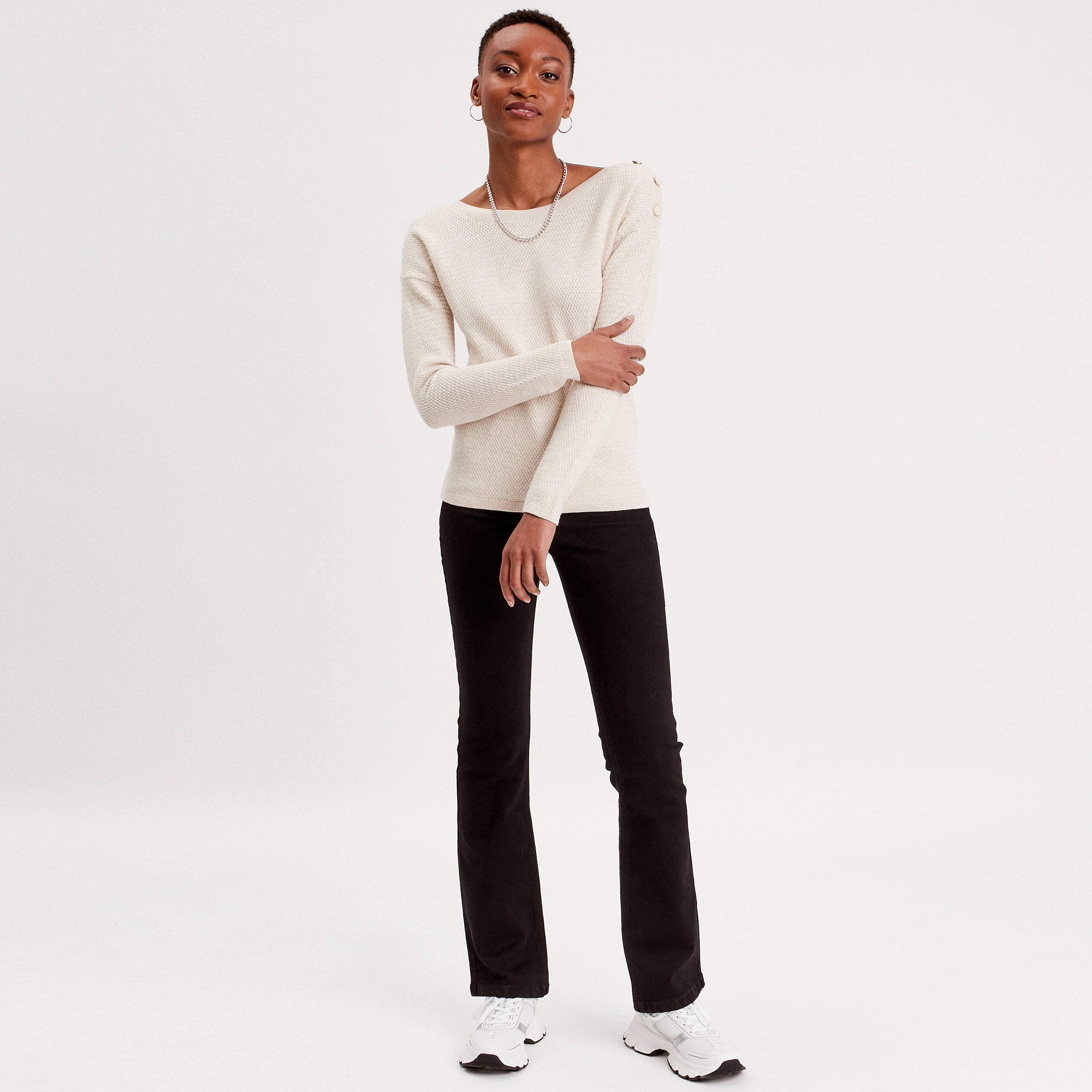 jeans flare denim noir femme Jeans flare denim noir femme