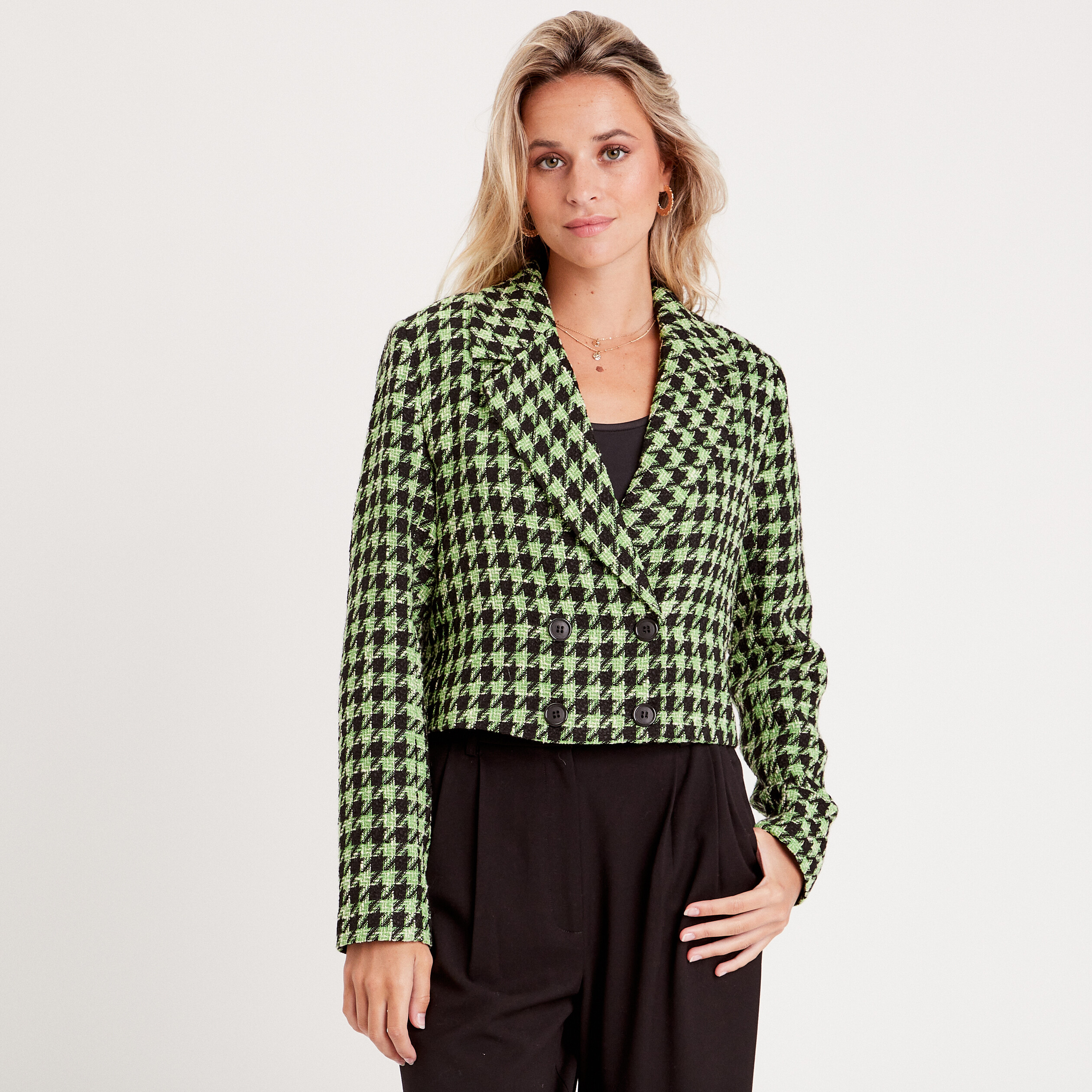 Veste droite avec boutons noir femme Vibs