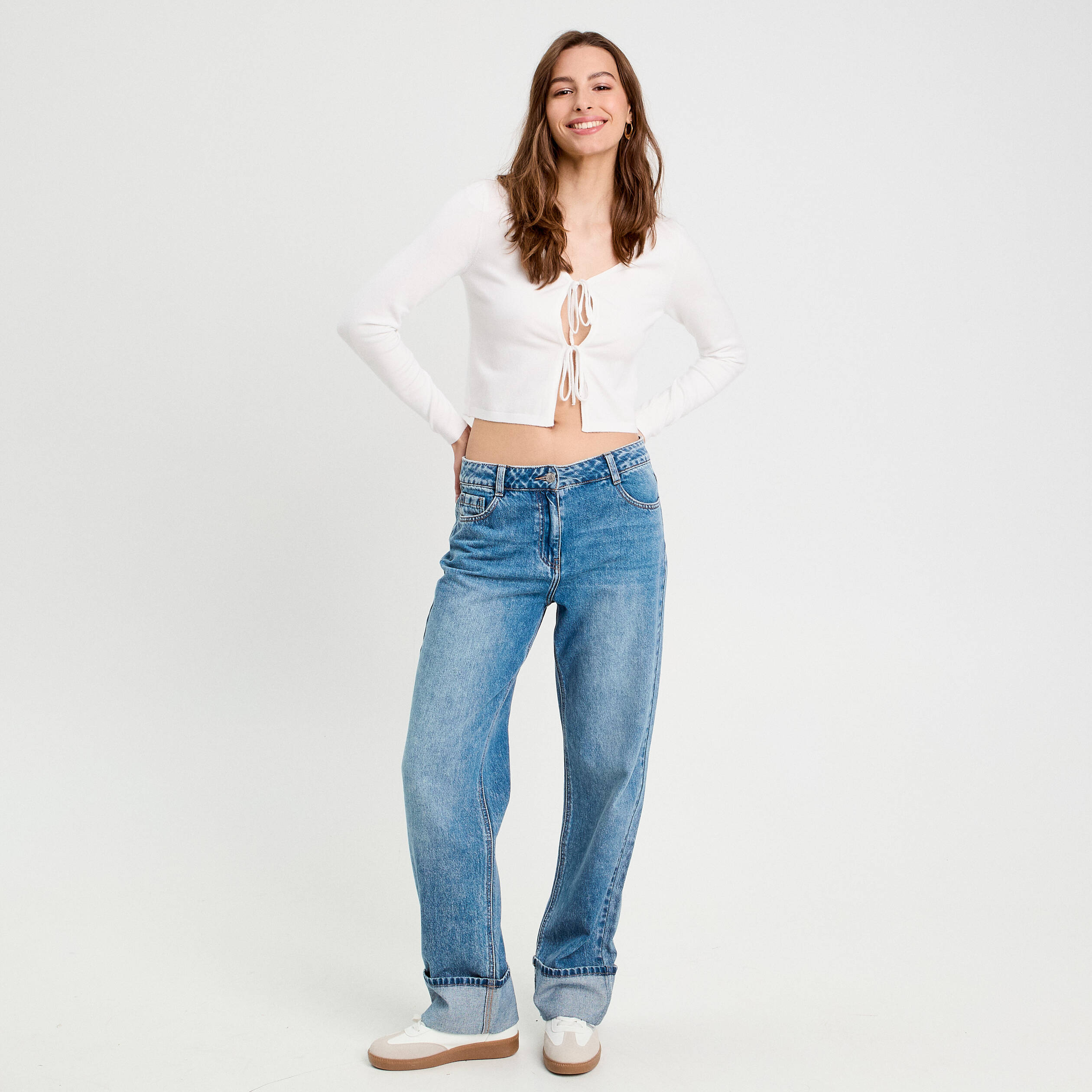 gilet avec broderie blanc femme Gilet avec broderie blanc femme