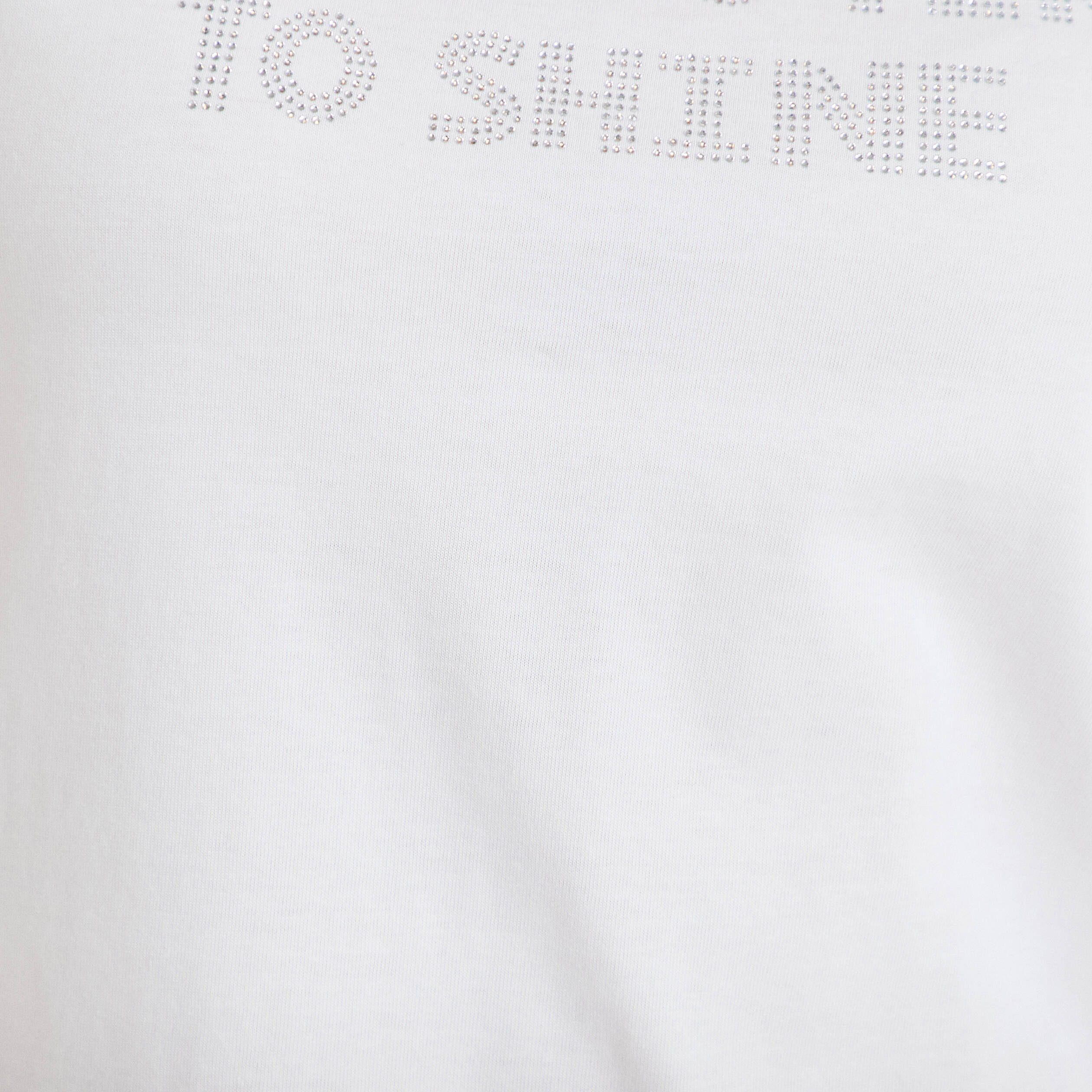 T-shirt col rond manches courtes blanc femme