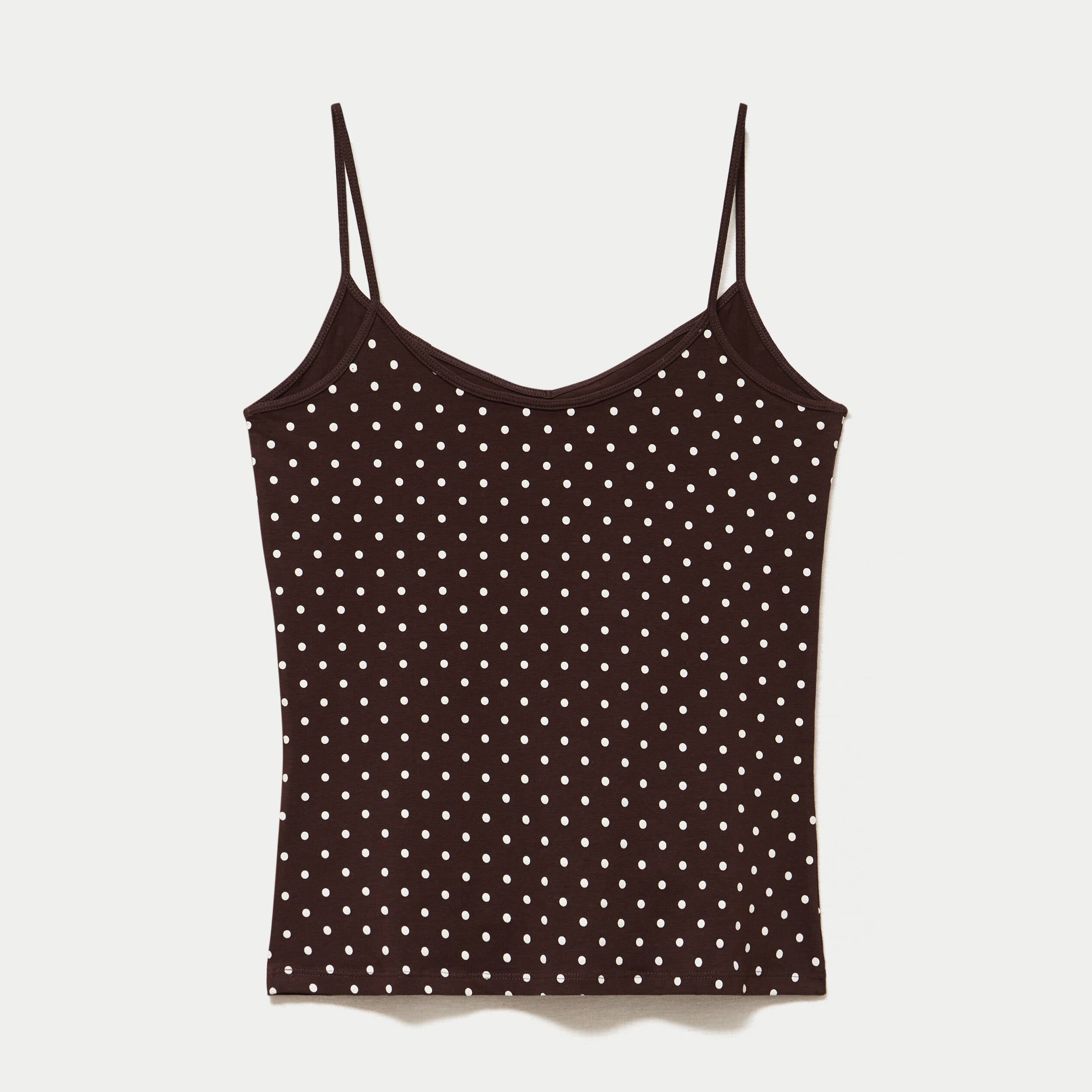 D&eacute;bardeur ajust&eacute; col rond marron femme