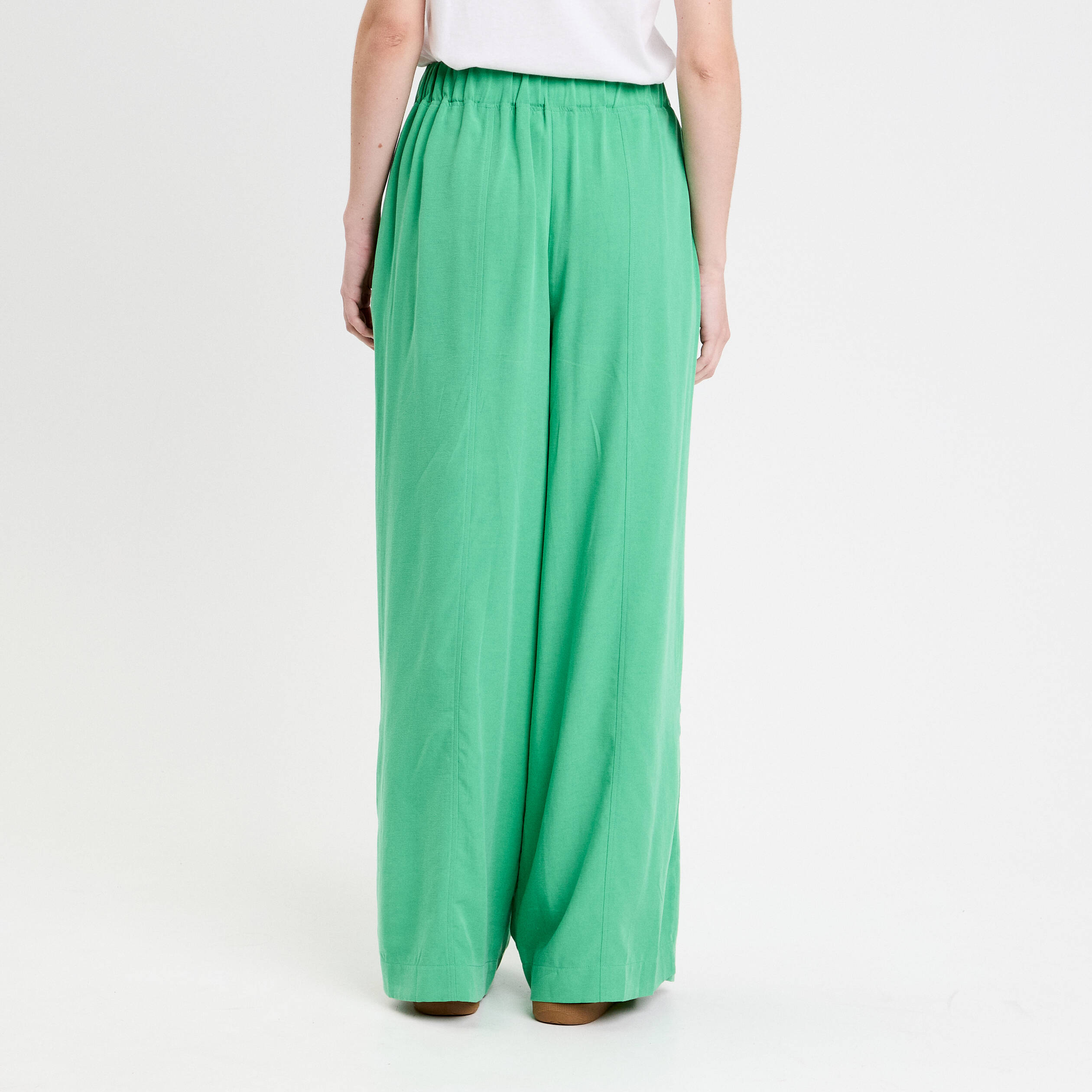 pantalon large taille standard vert femme Pantalon large taille standard vert femme