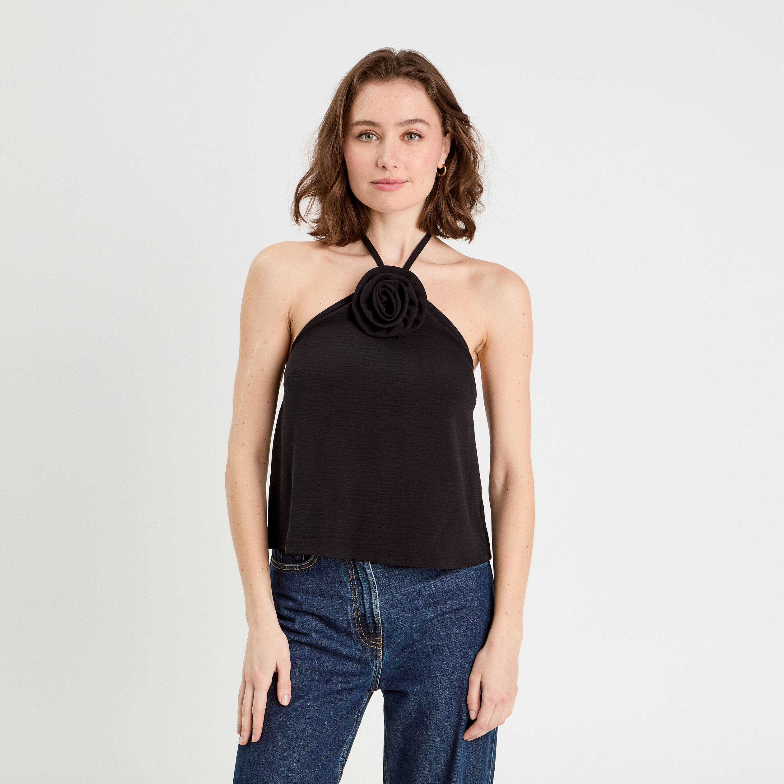 Débardeur Damart Femme Noir – Taille 2XL, 100% Polyamide, Longueur Grande (neuf Sans étiquettes)
