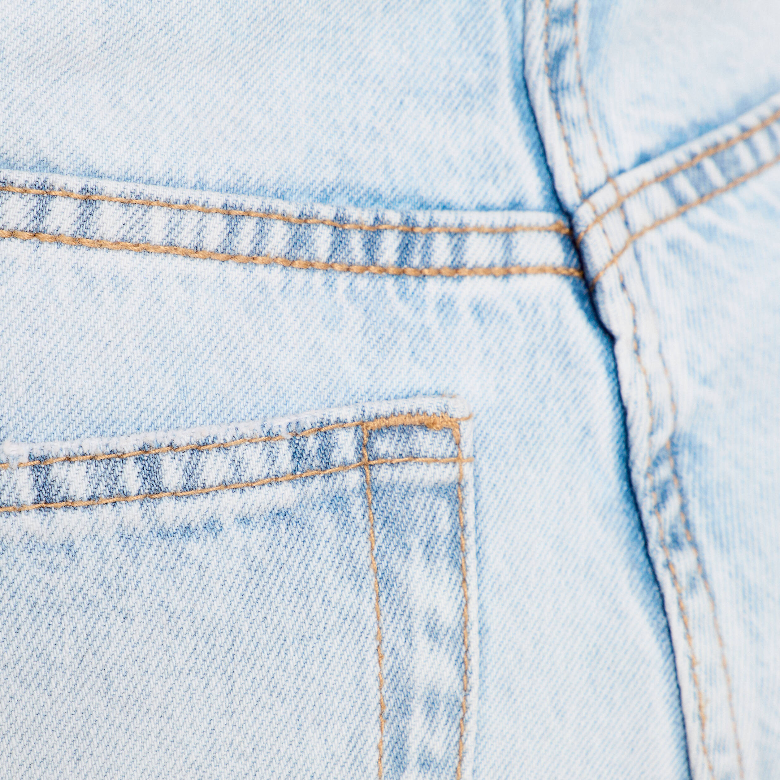 jeans large 5 poches denim bleach femme Jeans large 5 poches denim bleach femme