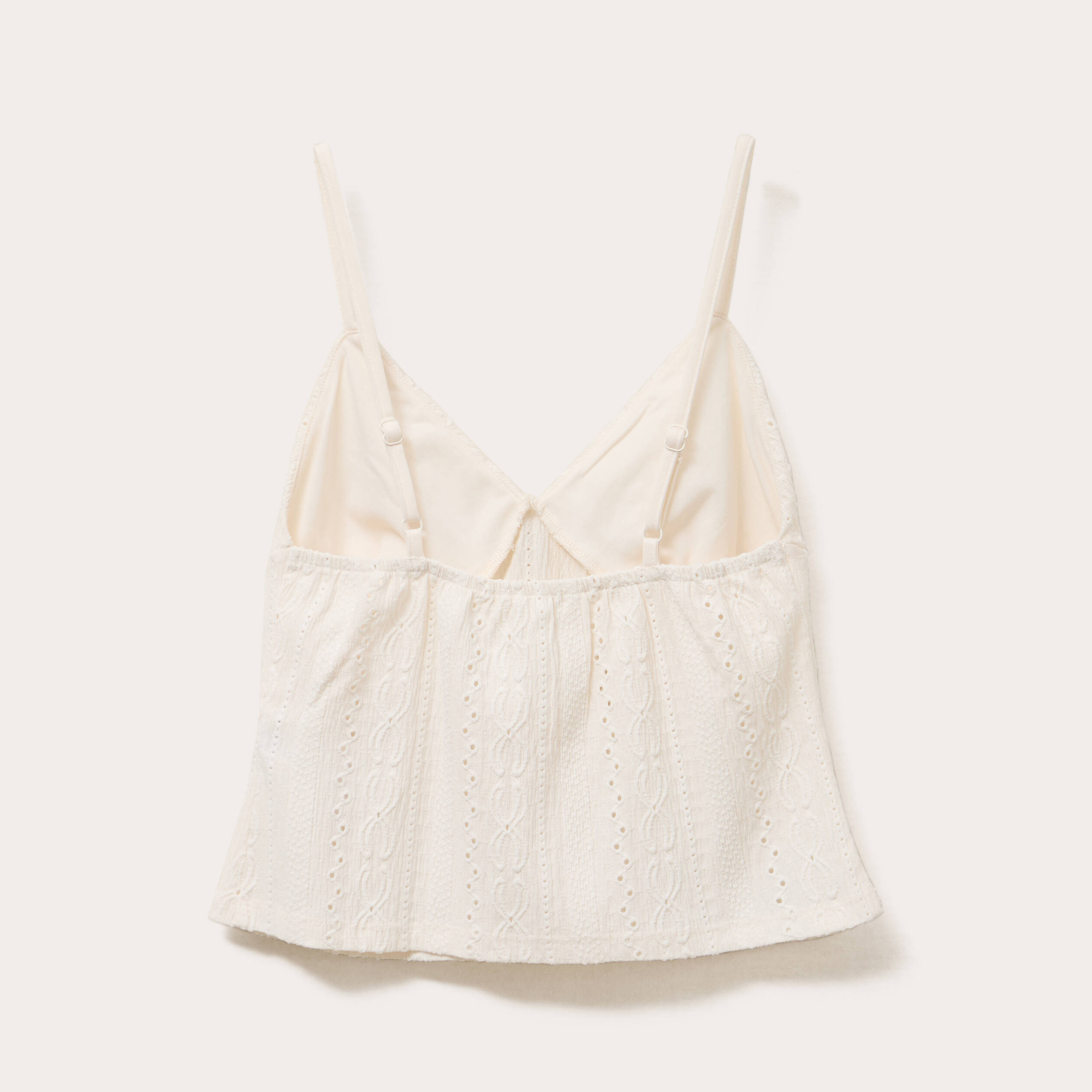 debardeur bretelles fines ecru femme Débardeur bretelles fines ecru femme
