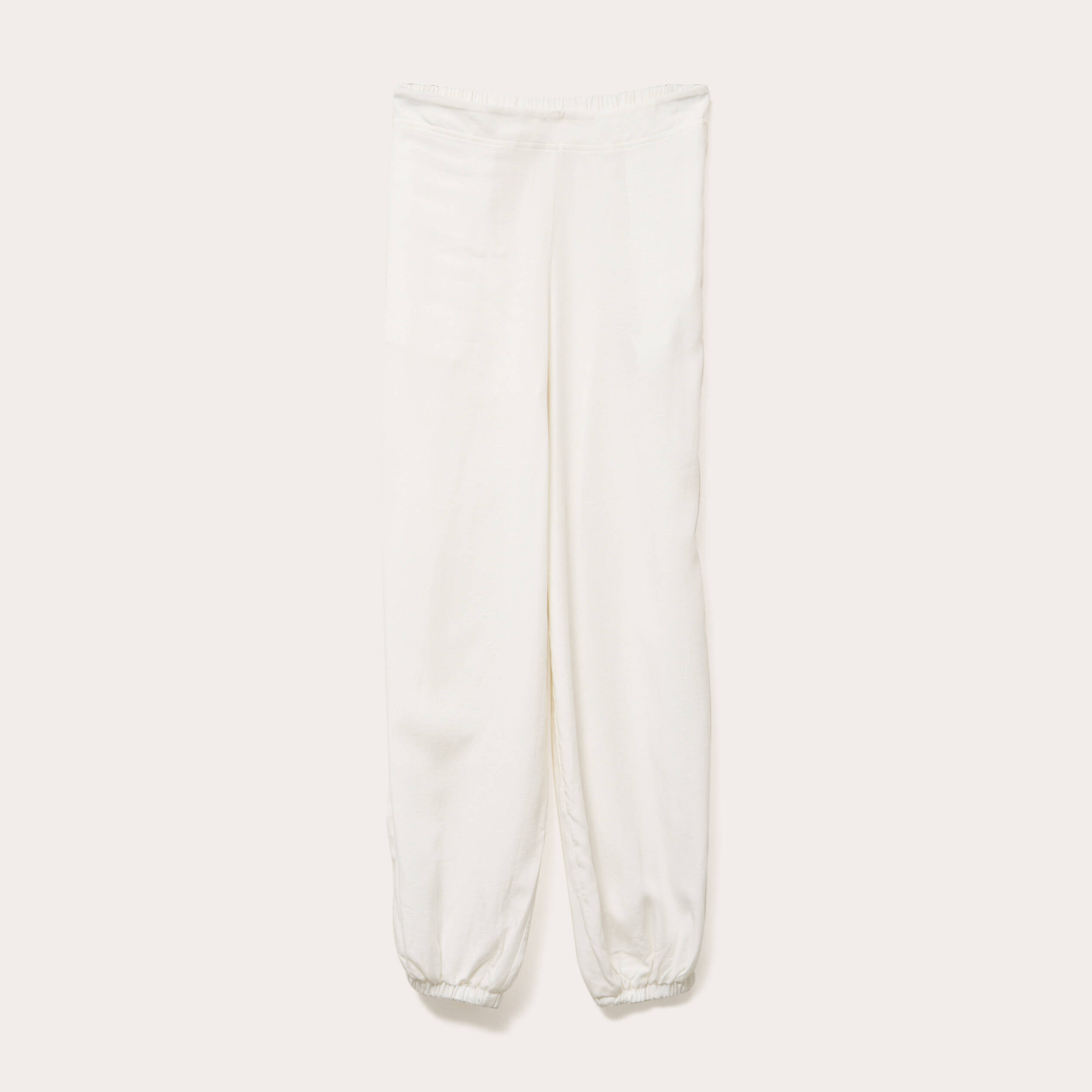 Pantalon bouffant taille standard ecru femme