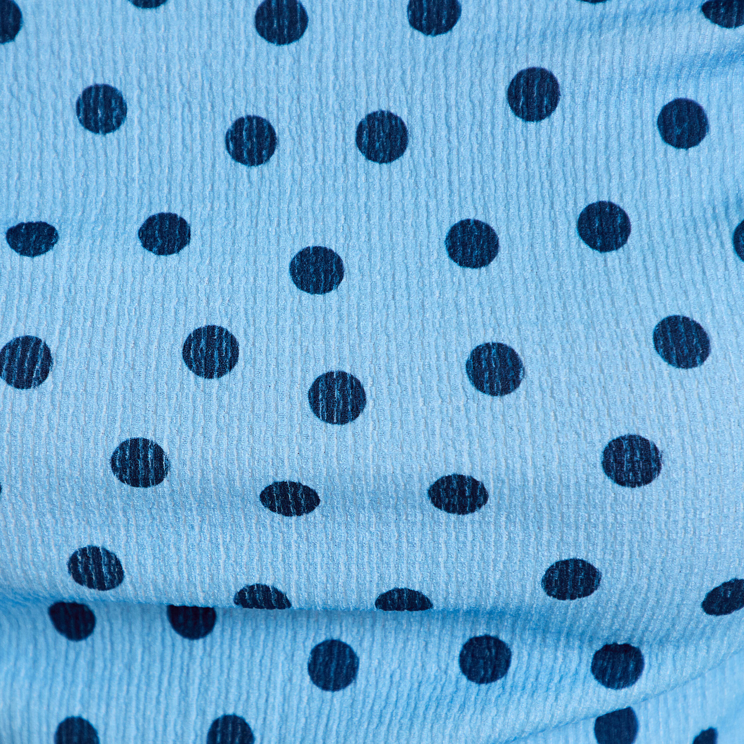 Top pliss&eacute; col bardot sans manches bleu ciel femme