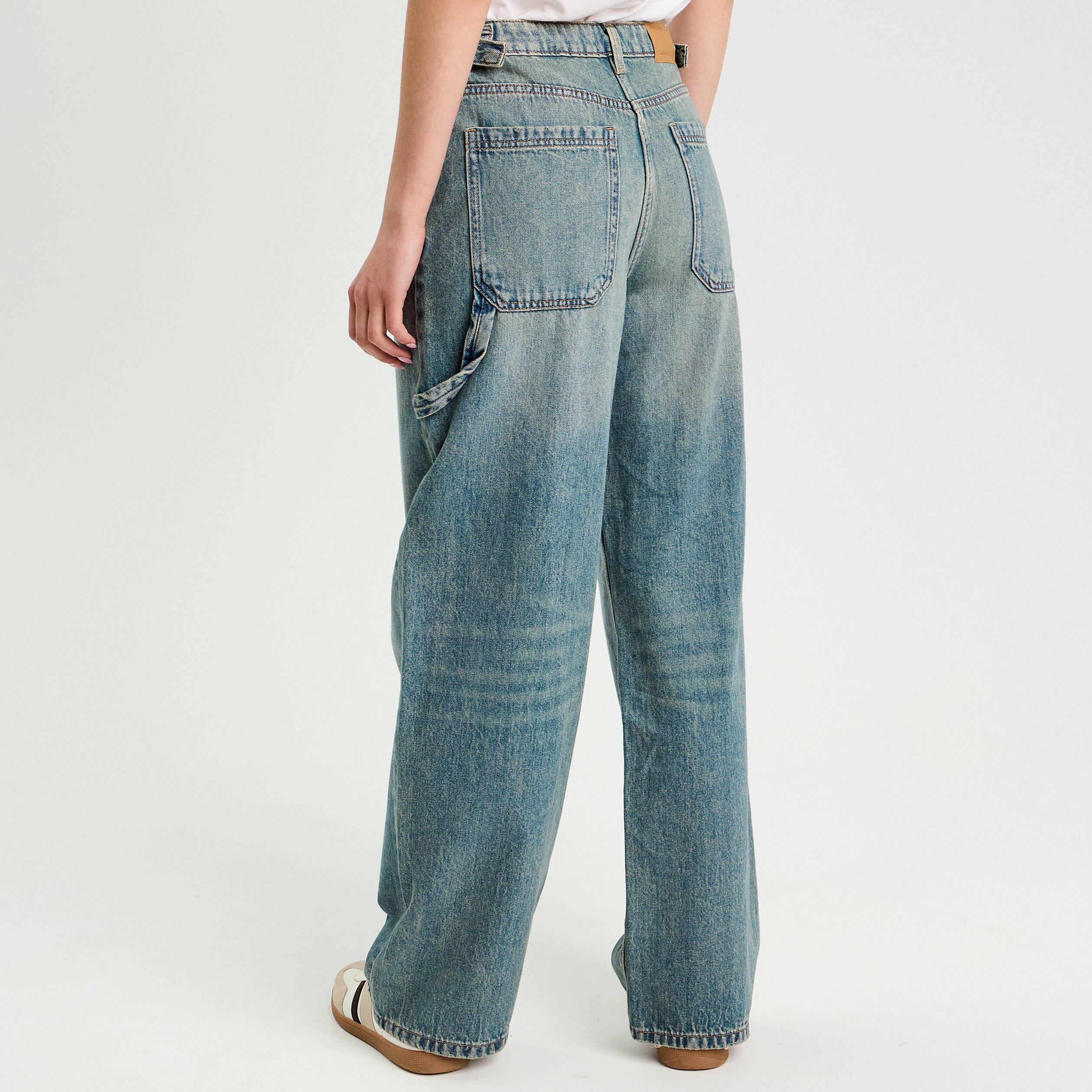 jeans wide leg carpenter denim dirty femme Jeans wide leg carpenter denim dirty femme
