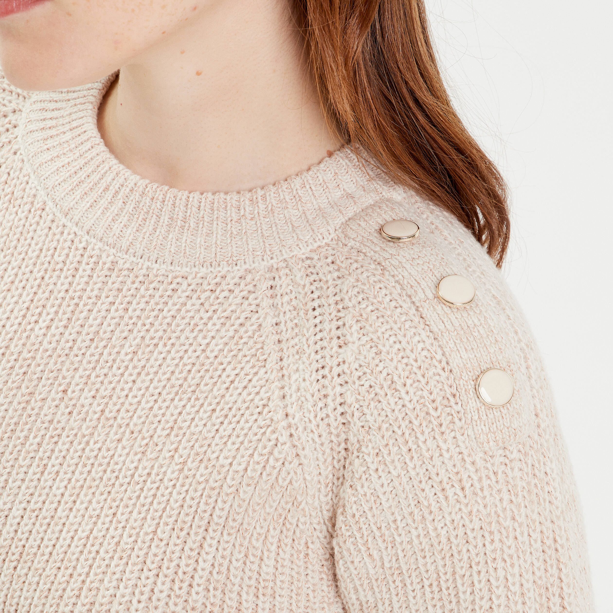 robe pull droite col rond ivoire femme Robe pull droite col rond ivoire femme
