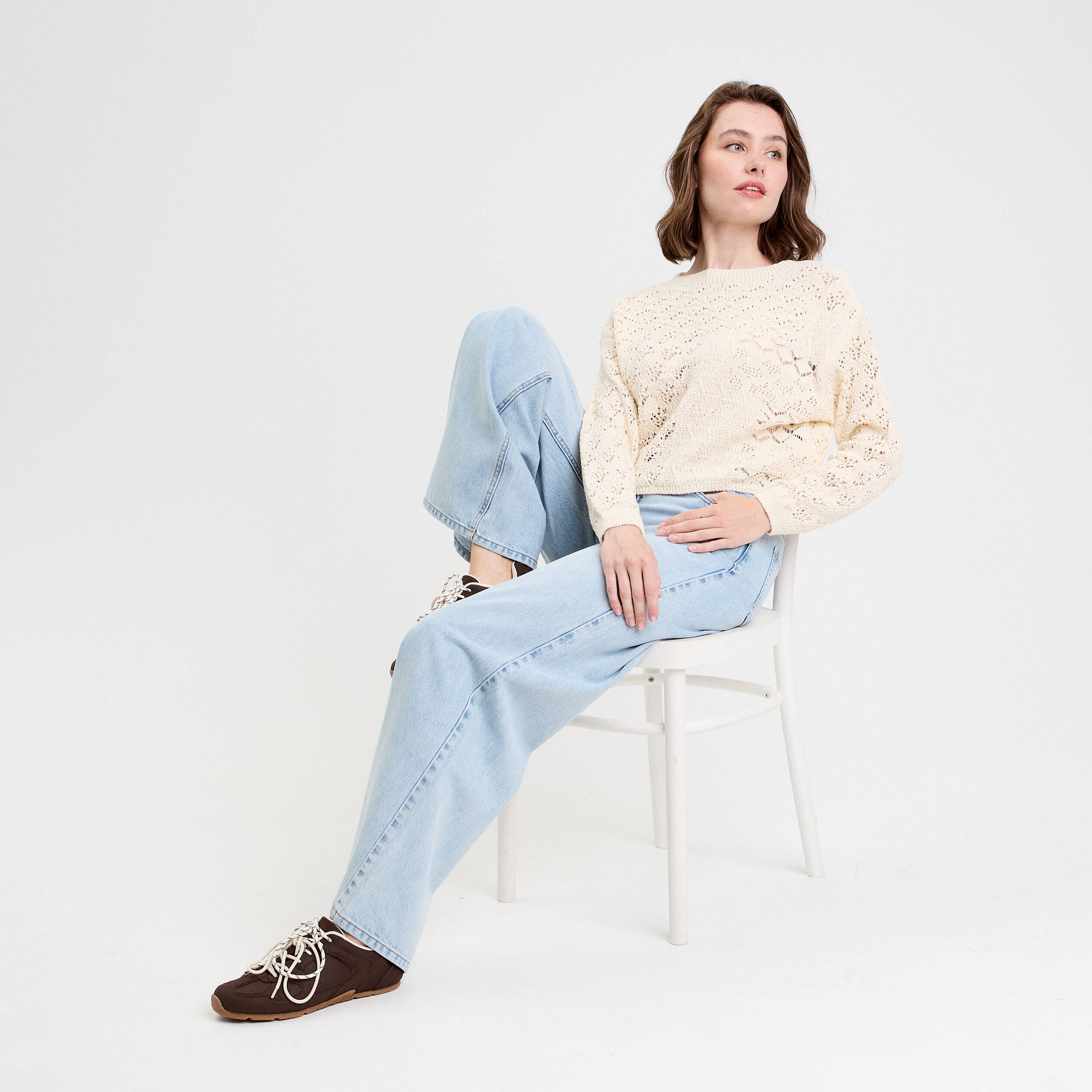 pull manches longues ecru femme Pull manches longues ecru femme