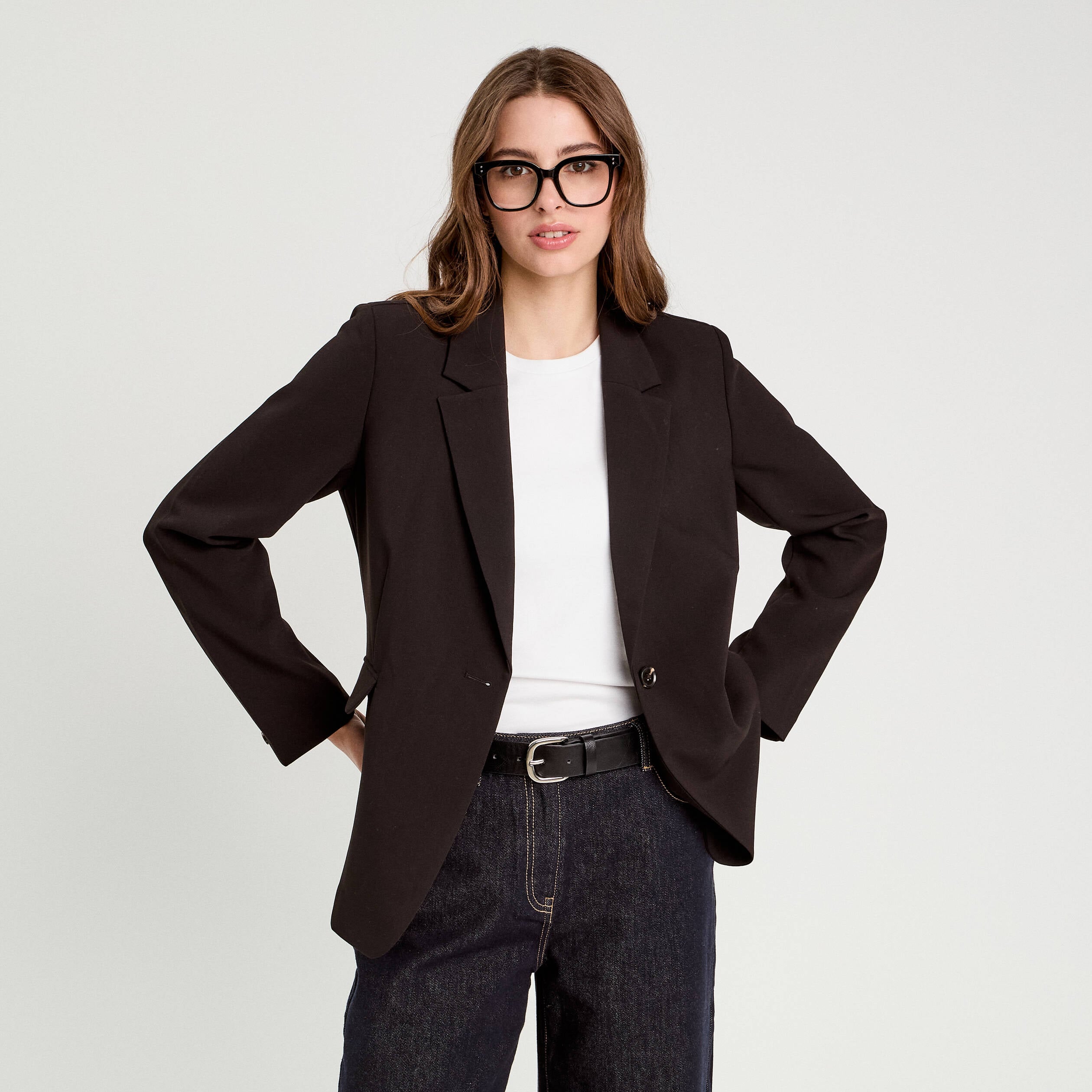 Veste esprit blazer noir femme