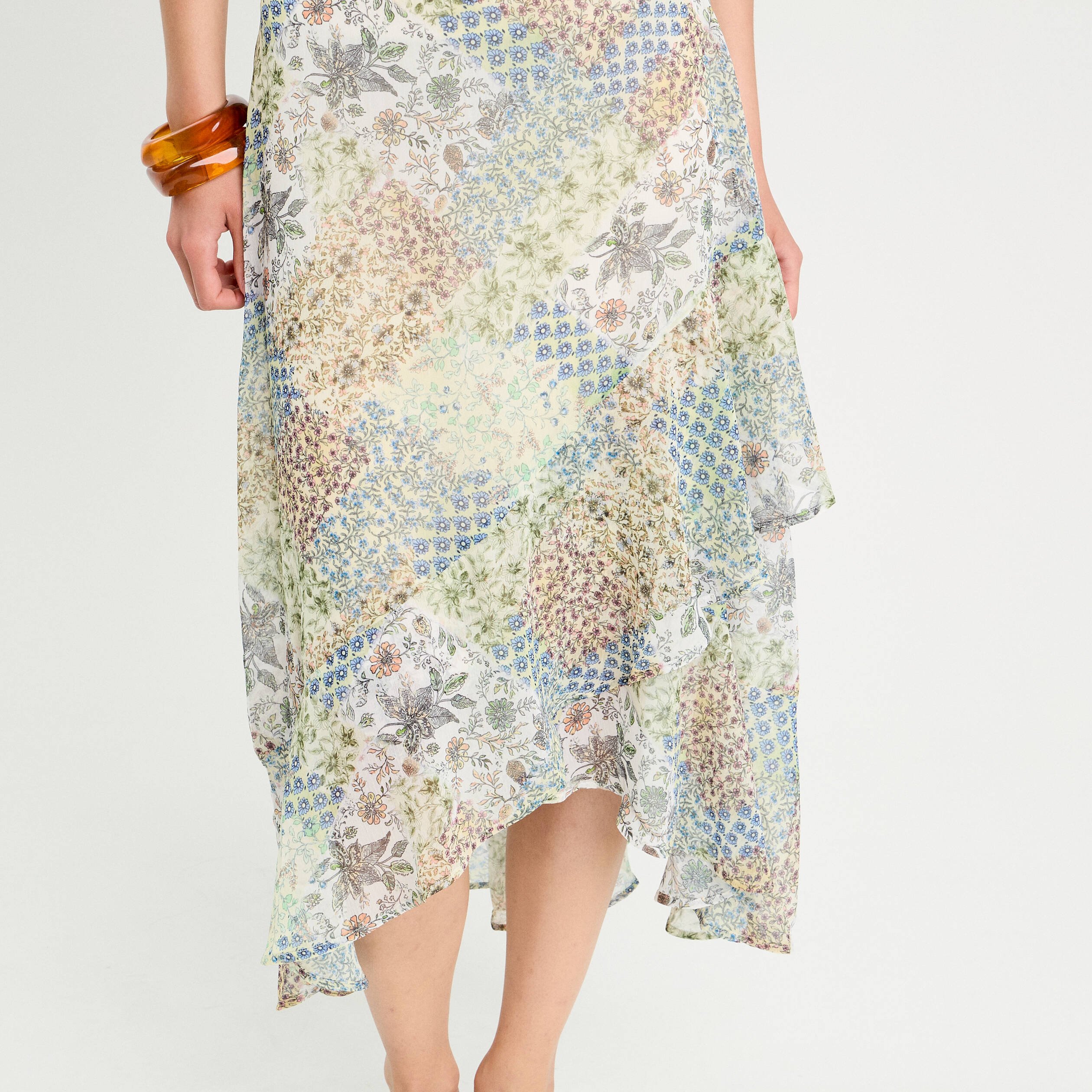 jupe longue evasee blanc femme Jupe longue évasée blanc femme