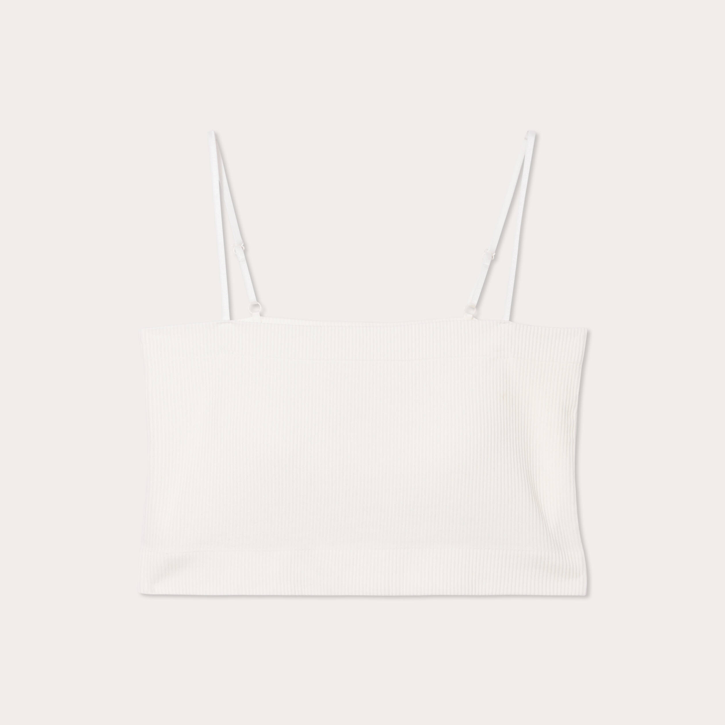 Brassi&egrave;re cropped c&ocirc;tel&eacute;e ecru femme