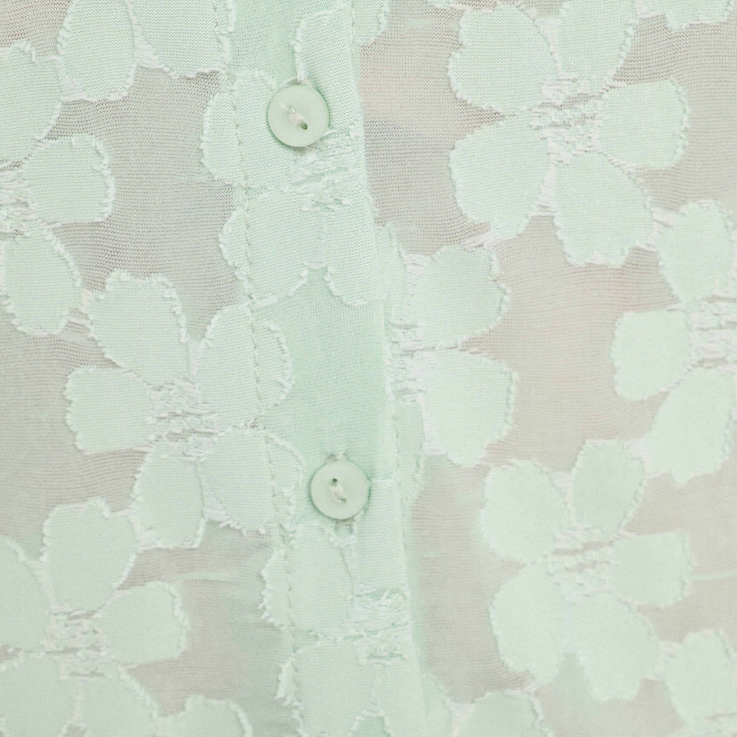 Chemise manches courtes vert clair femme
