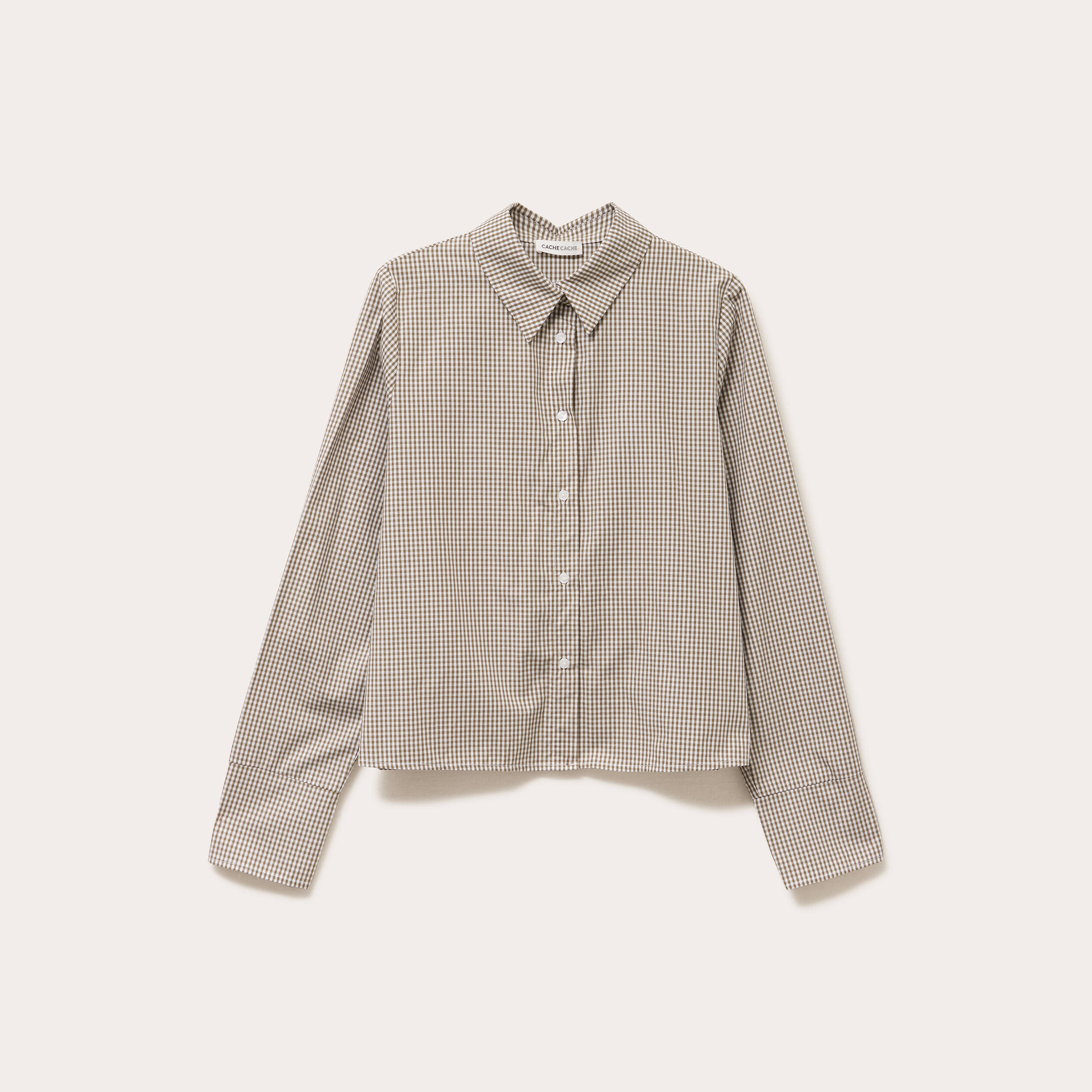 chemise droite courte en coton noir femme Chemise droite courte en coton noir femme