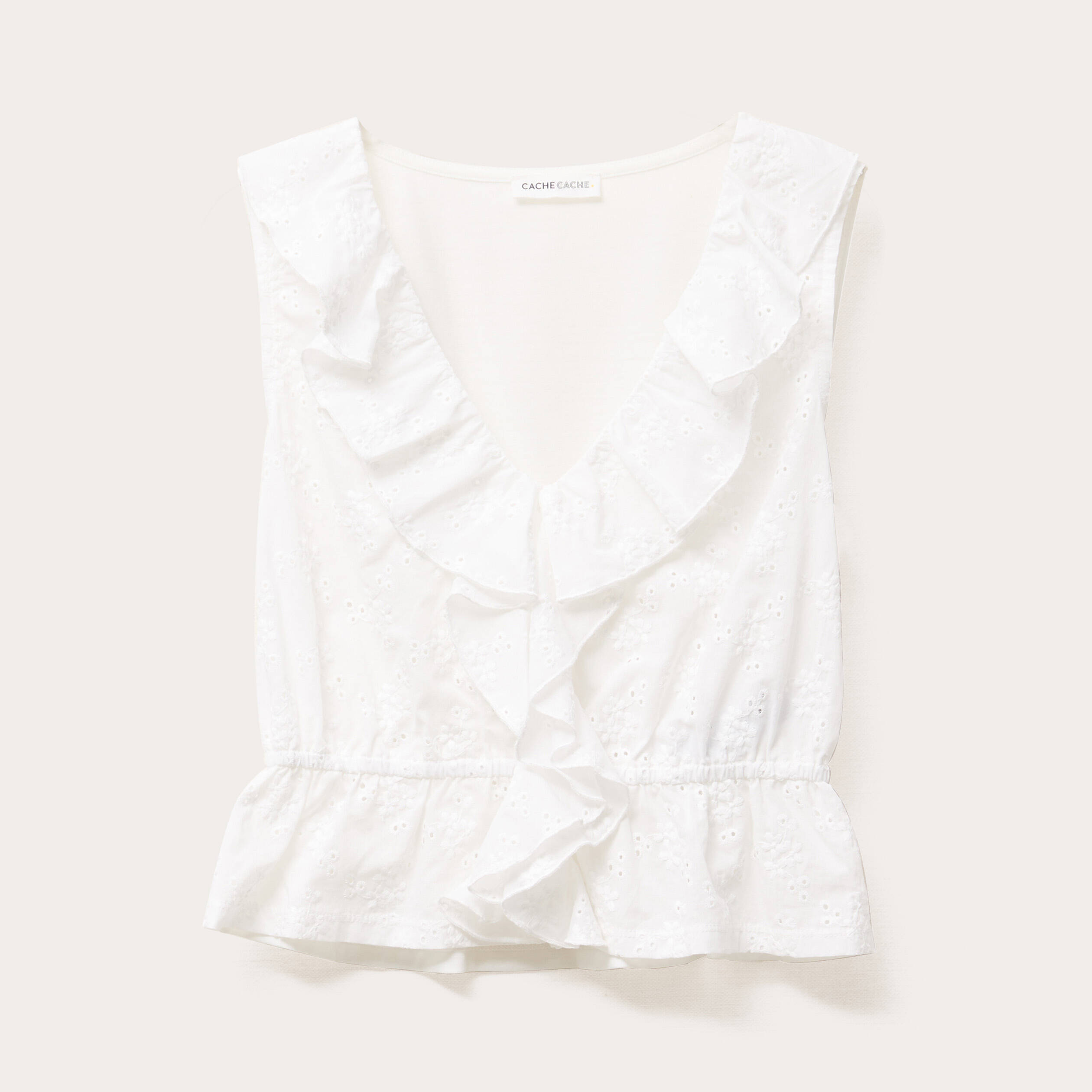 blouse sans manches ecru femme Blouse sans manches ecru femme