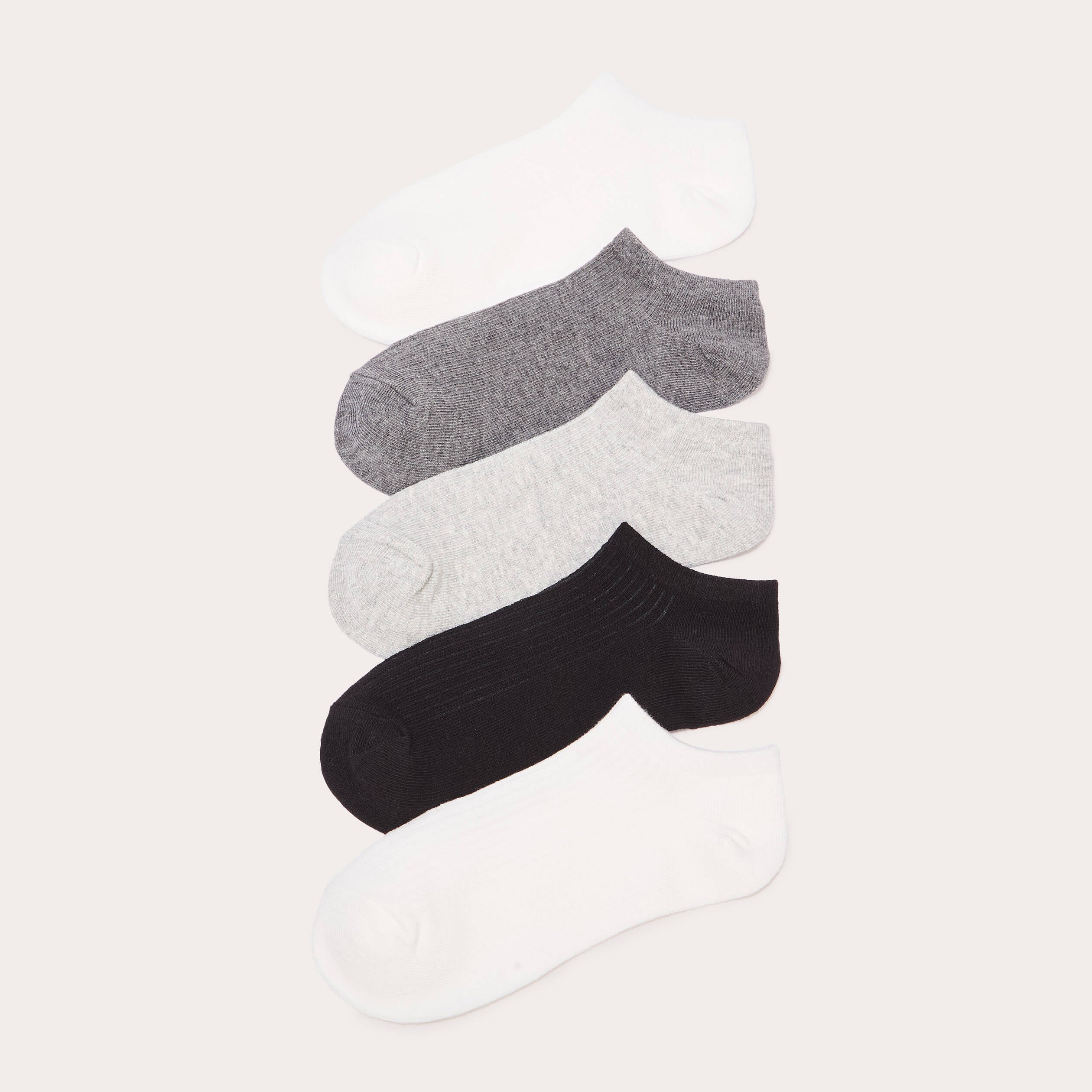 Lot de 5 paires de chaussettes ecru femme