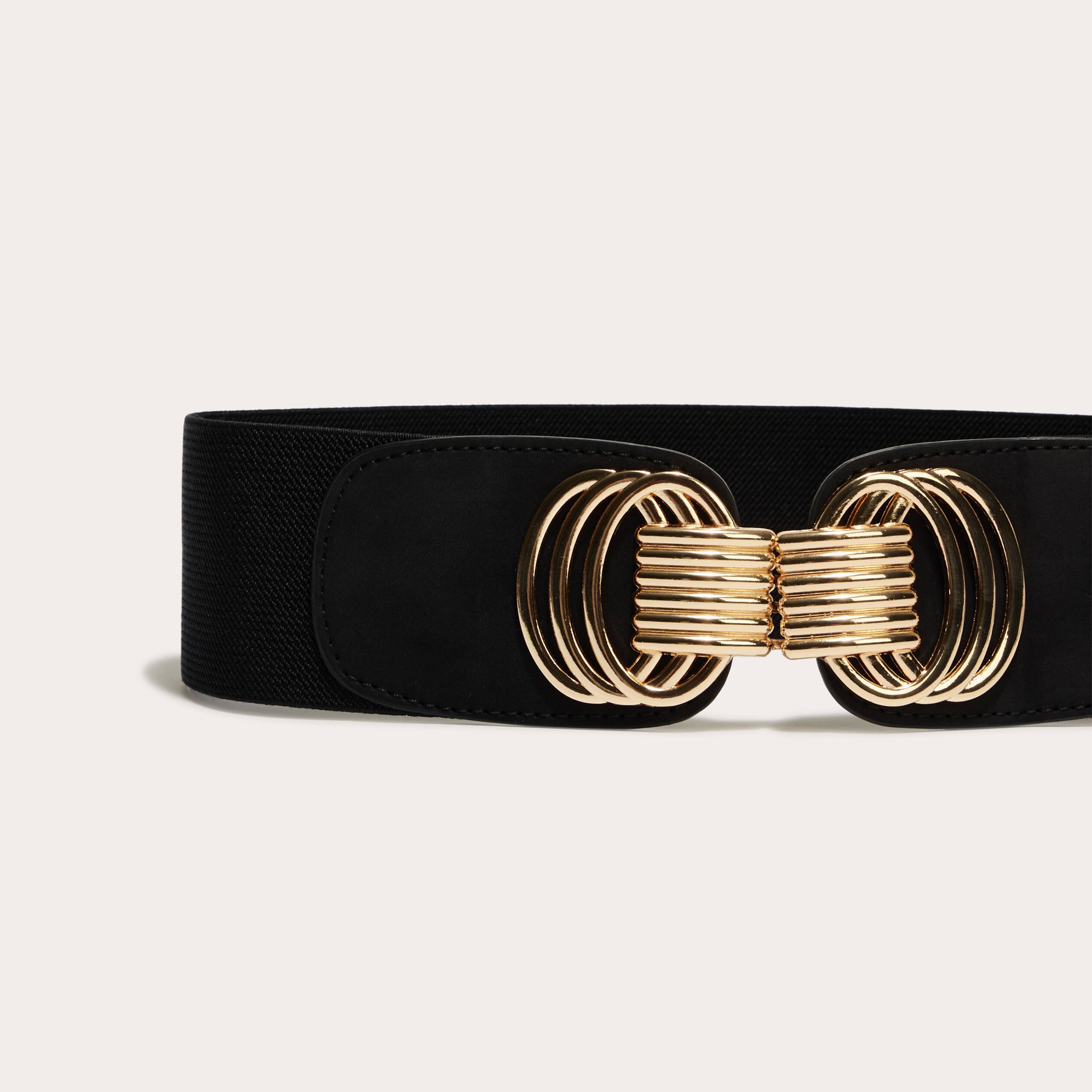 ceinture elastiquee large noir femme Ceinture élastiquée large noir femme