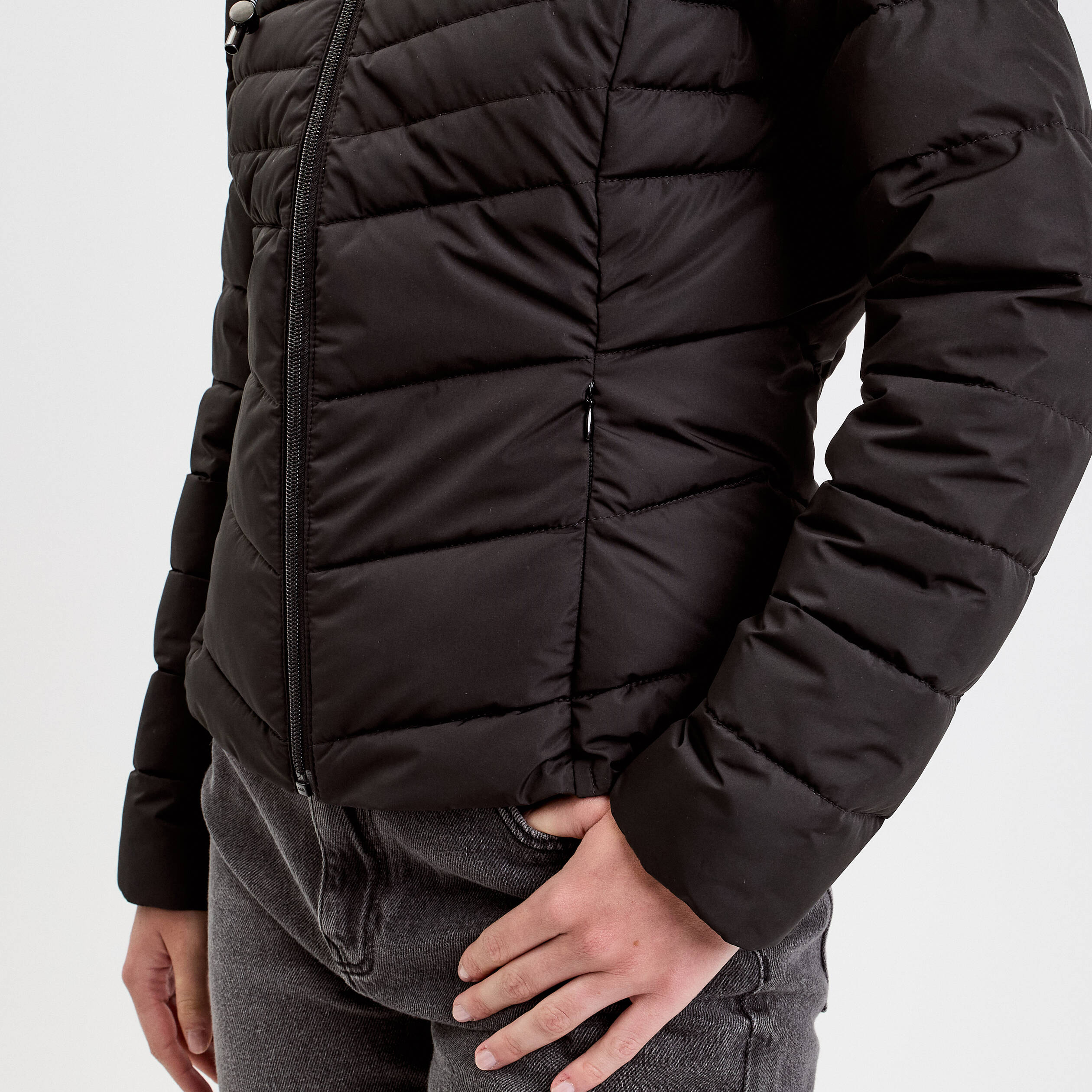 Doudoune ajust&eacute;e &agrave; capuche noir femme
