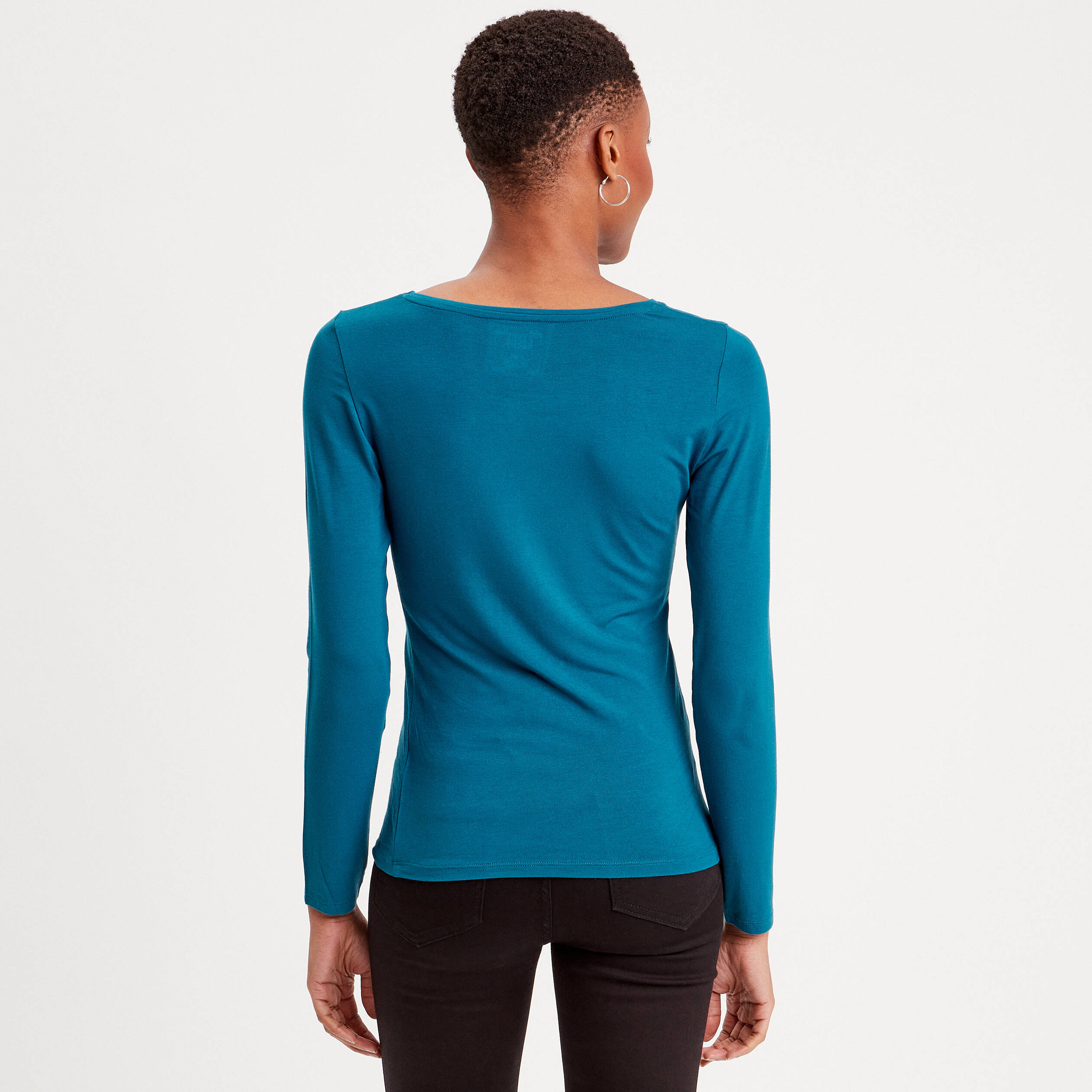 T-shirt anti-UV femme à manches longues - Marinière Bleue - Nuvées