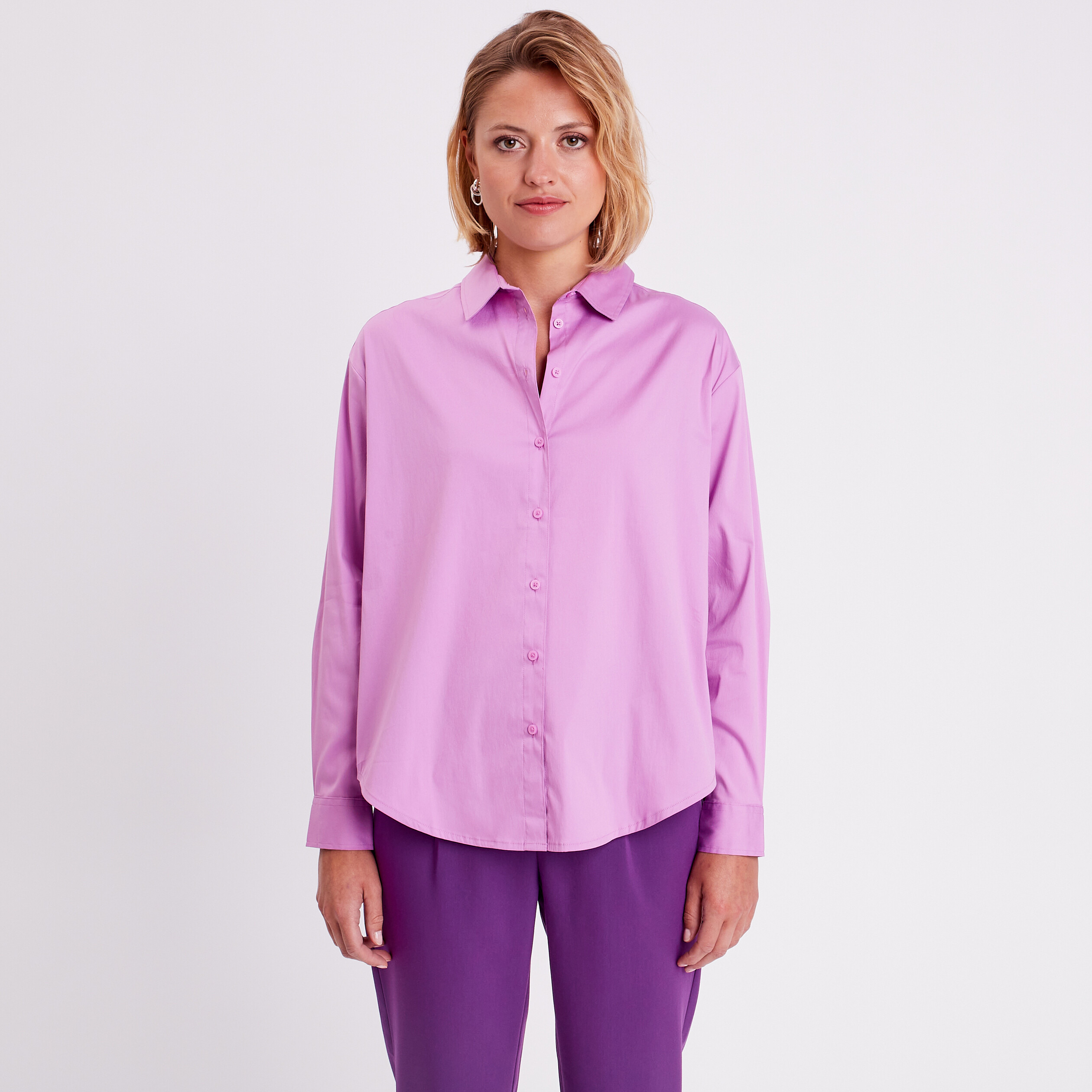 chemise manches longues violet femme Chemise manches longues violet femme