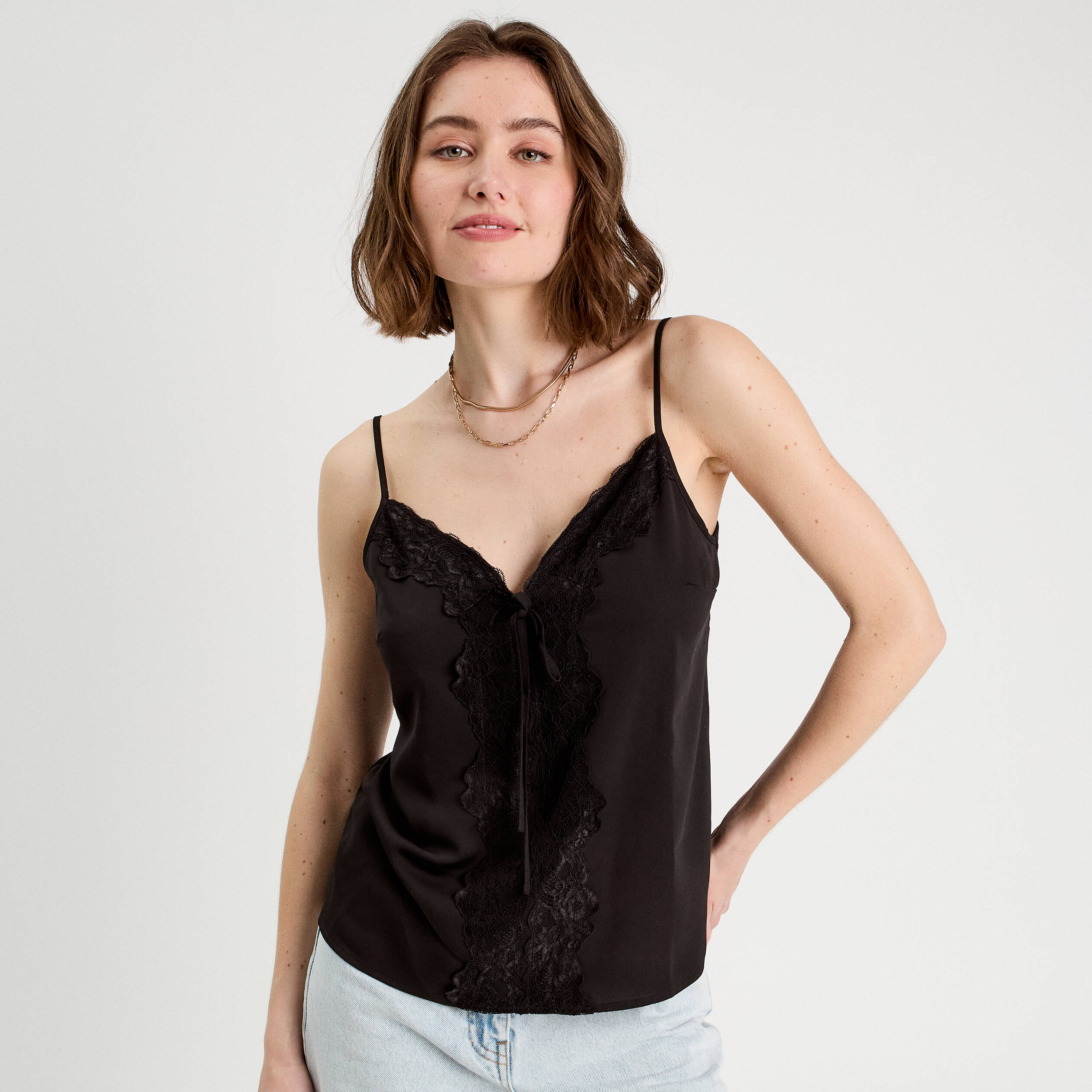 debardeur bretelles fines noir femme Débardeur bretelles fines noir femme