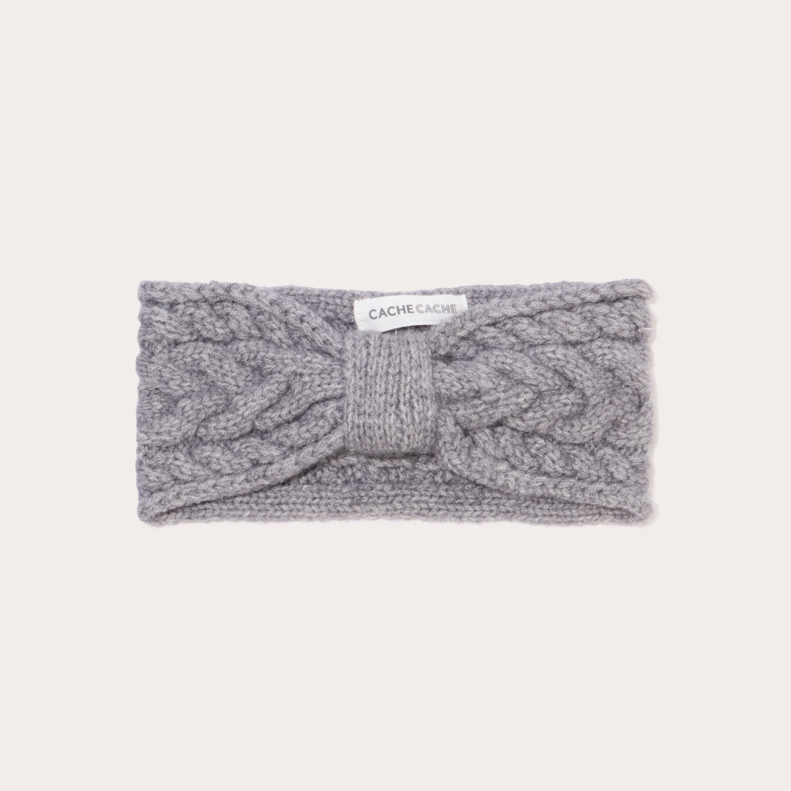 Bandeau torsad&eacute; gris fonc&eacute; femme