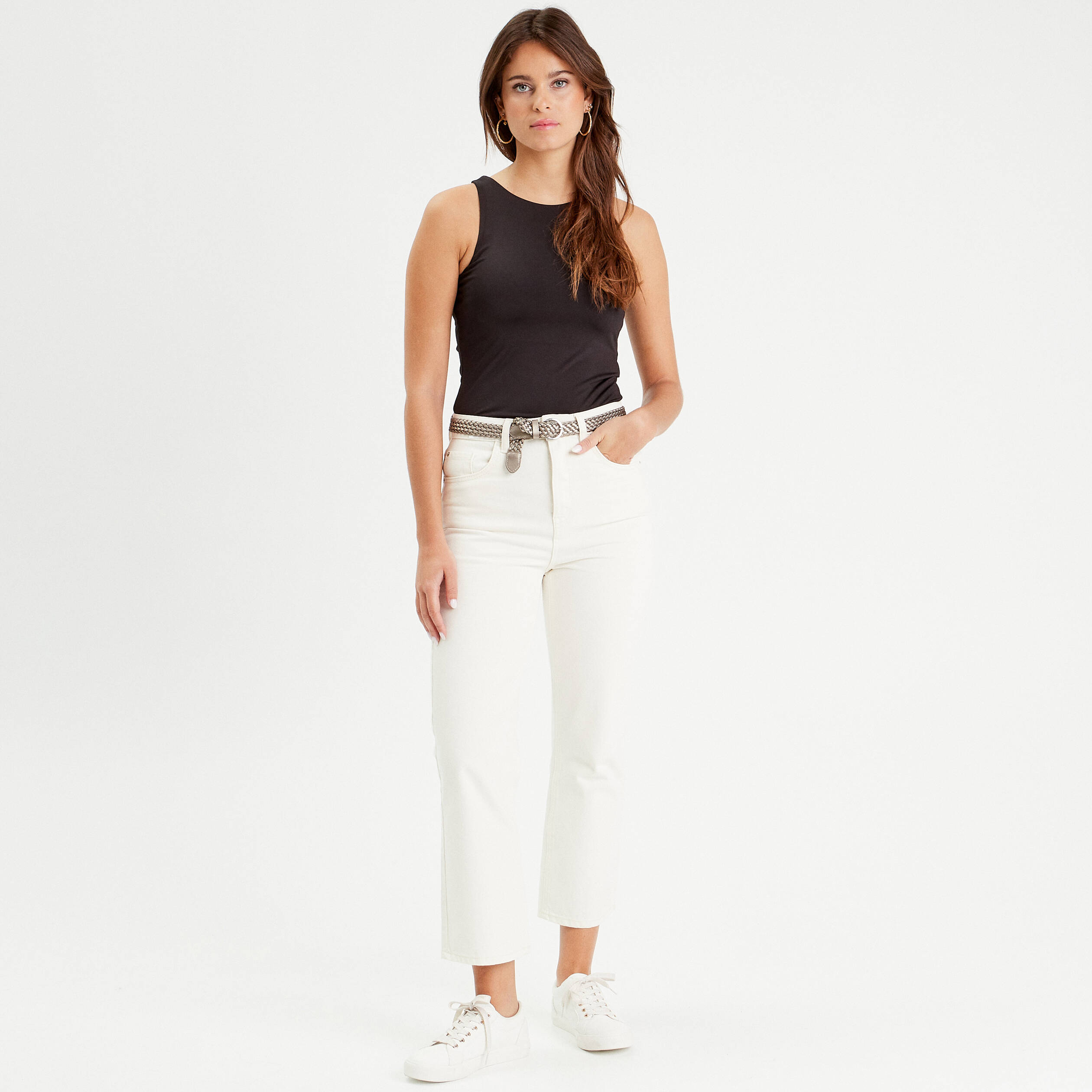 body sans manches effet seconde peau noir femme Body sans manches effet seconde peau noir femme