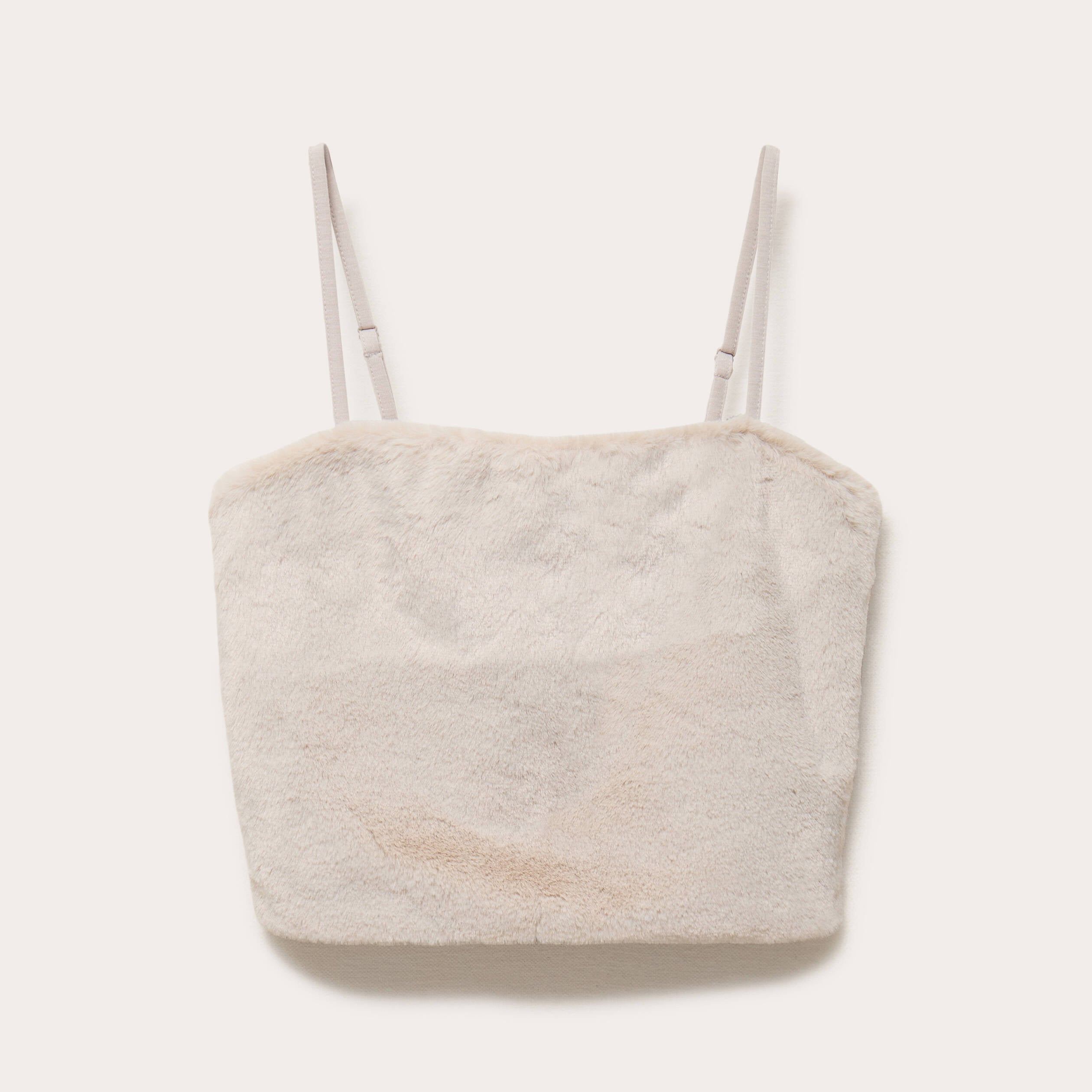 D&eacute;bardeur fausse fourrure sable femme