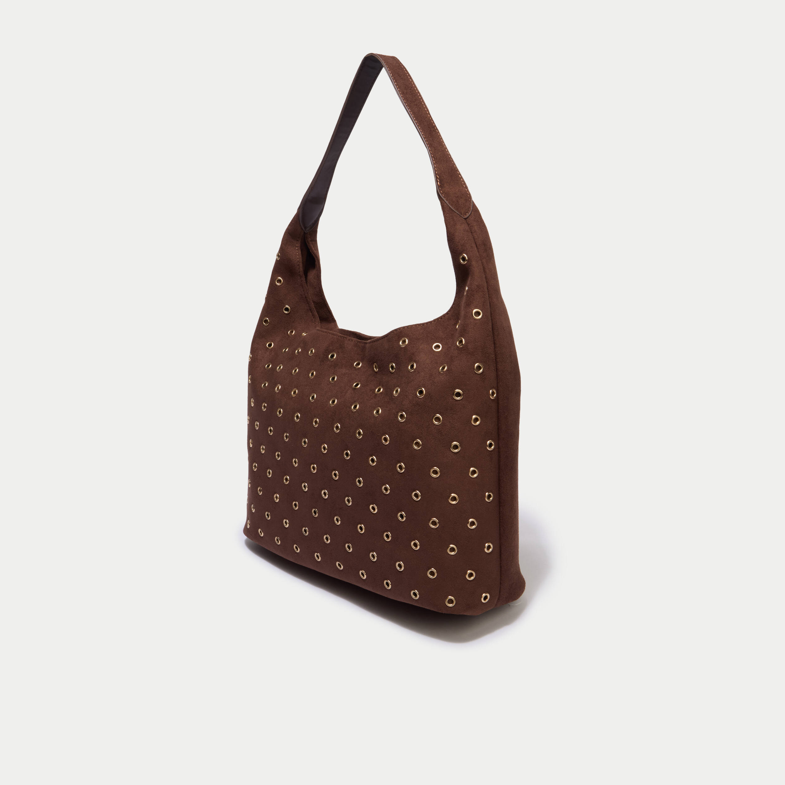 Sac aspect daim marron femme