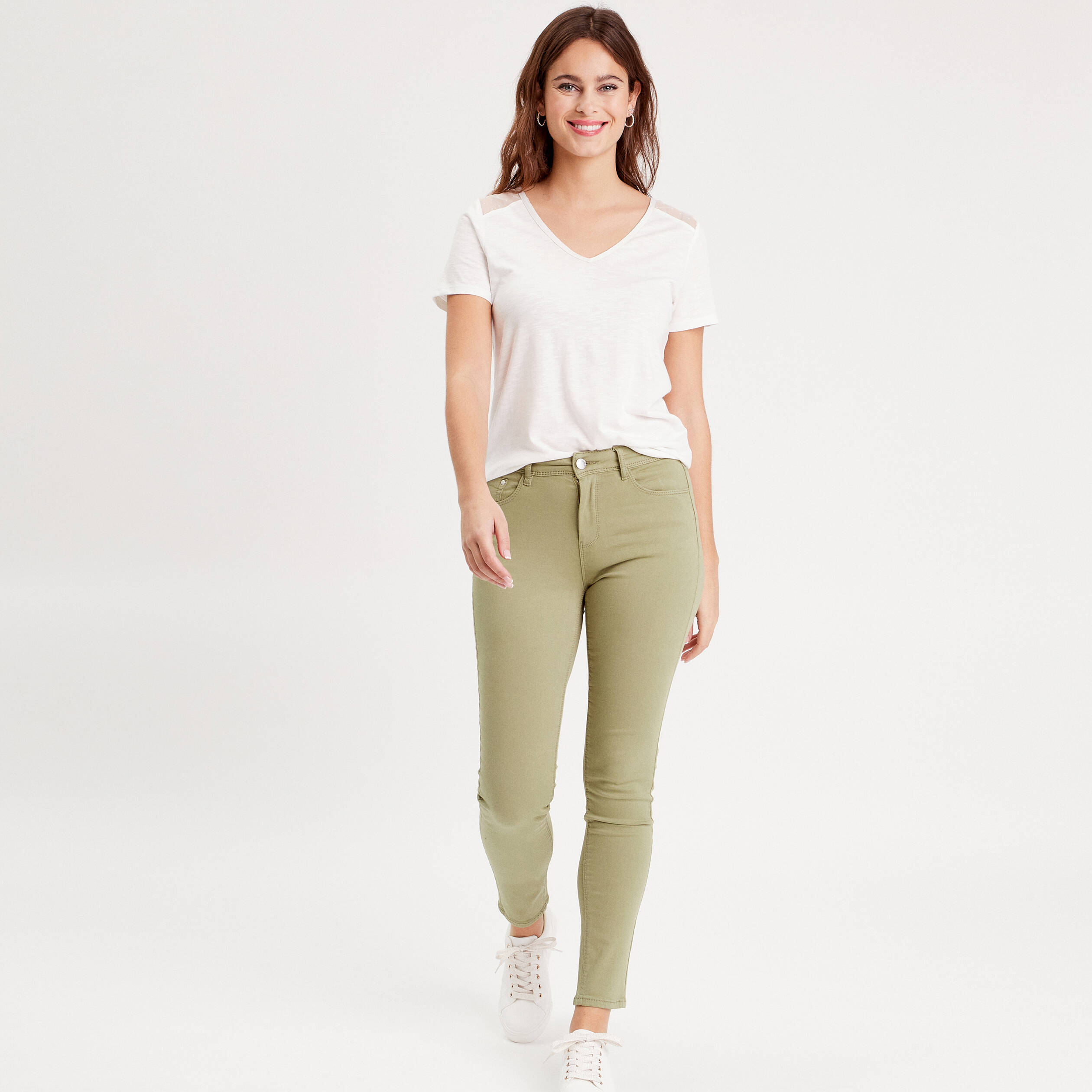 T-shirt manches courtes ecru femme