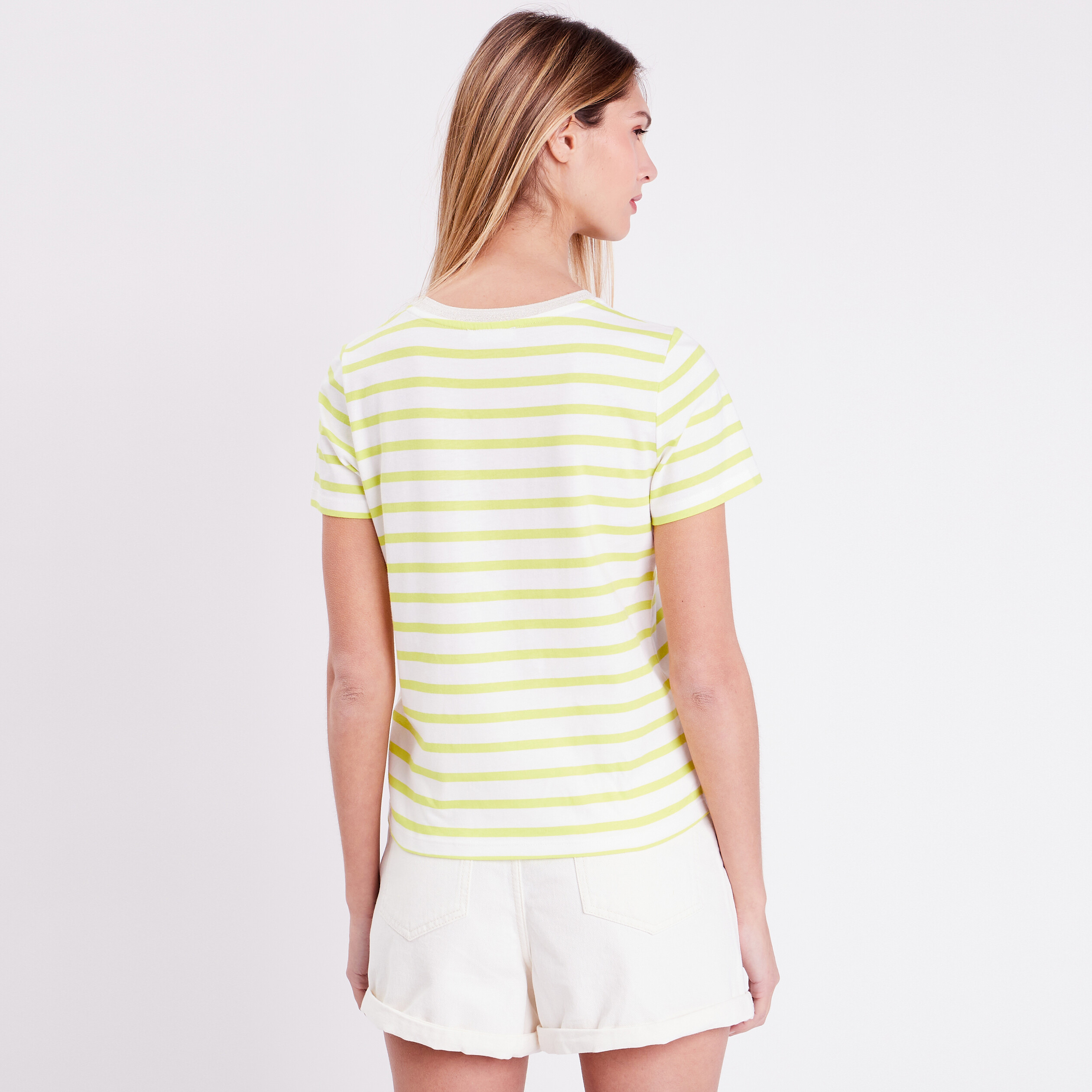 Tee shirt cheap femme vert fluo