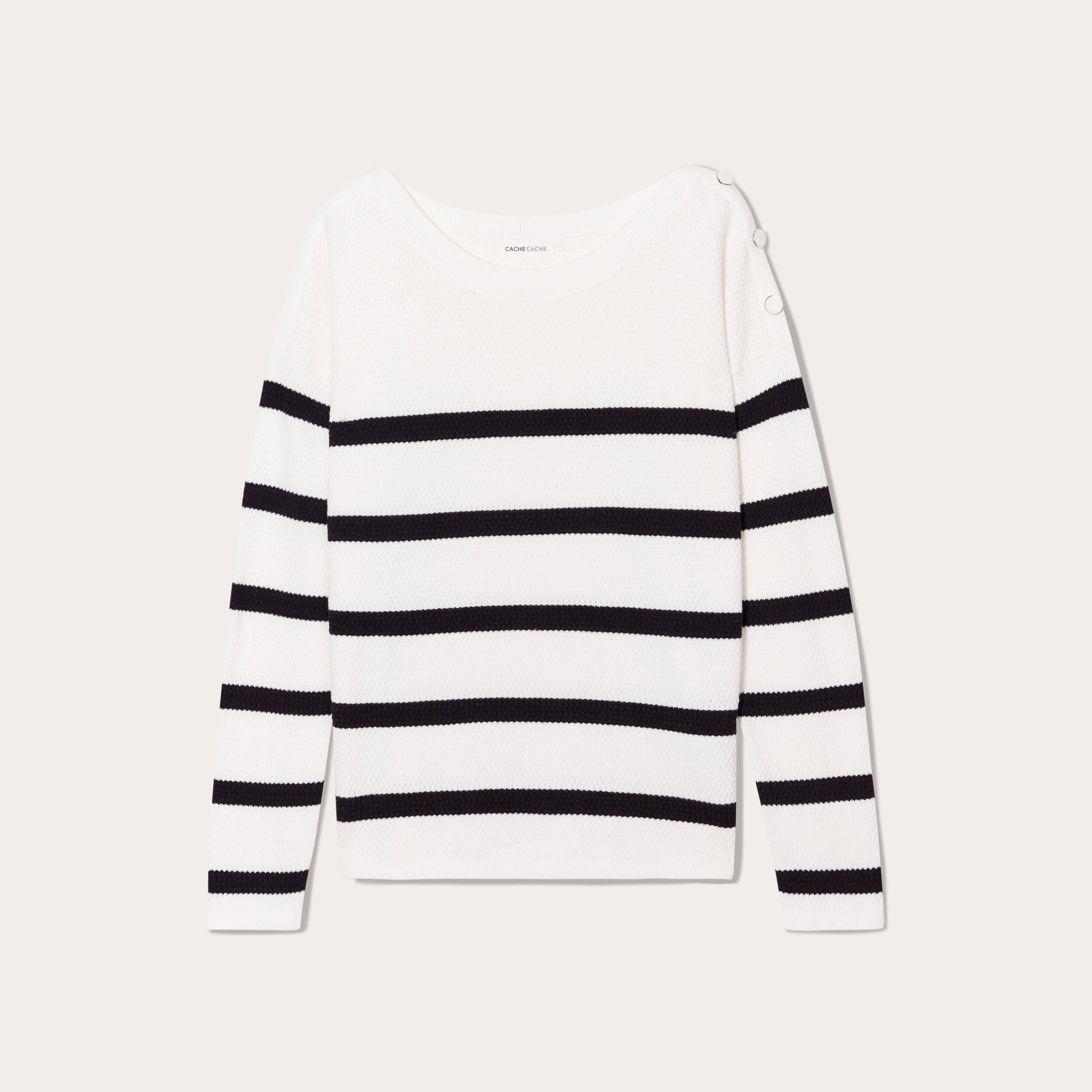 Pull rose à encolure bateau - Benetton