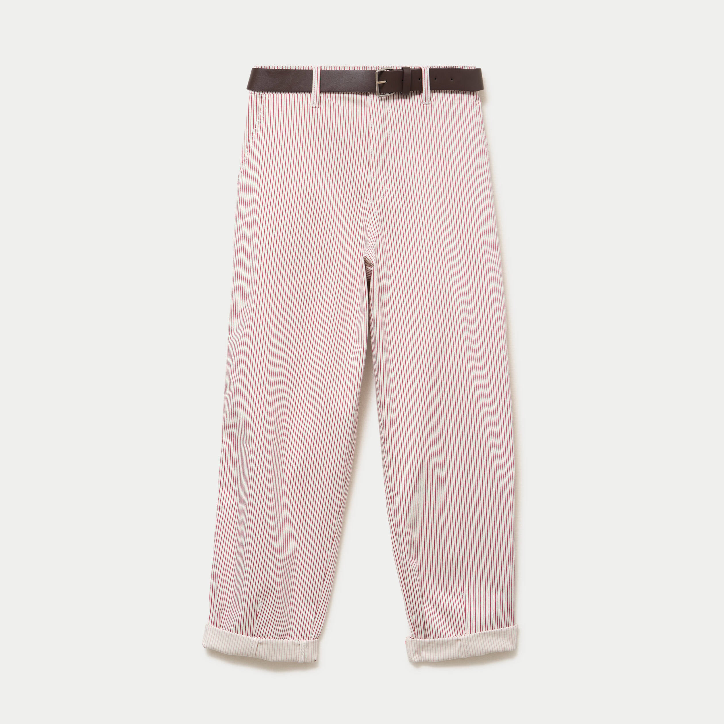 Pantalon chino 7/8&egrave;me taille &eacute;lastiqu&eacute;e vieux rose femme