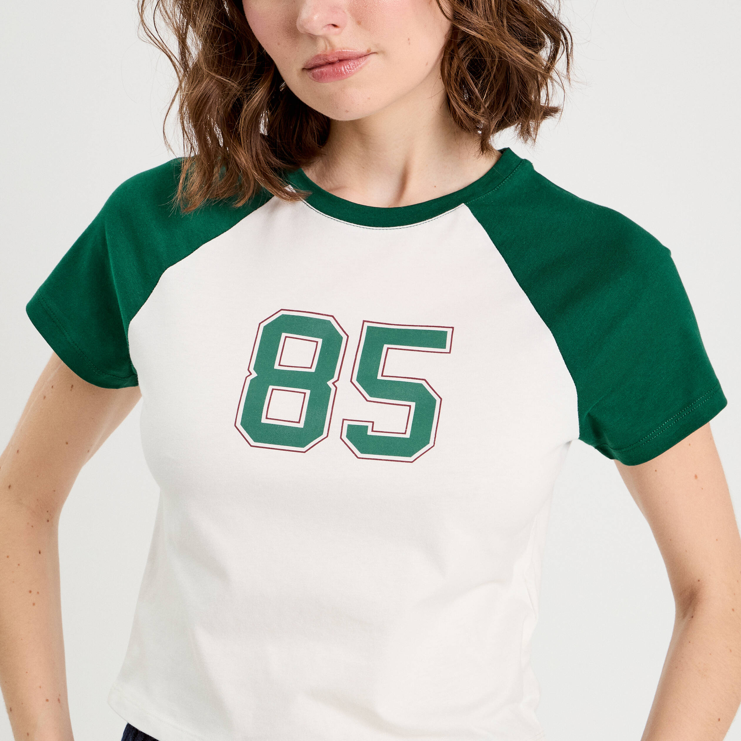 T-shirt manches courtes ecru femme