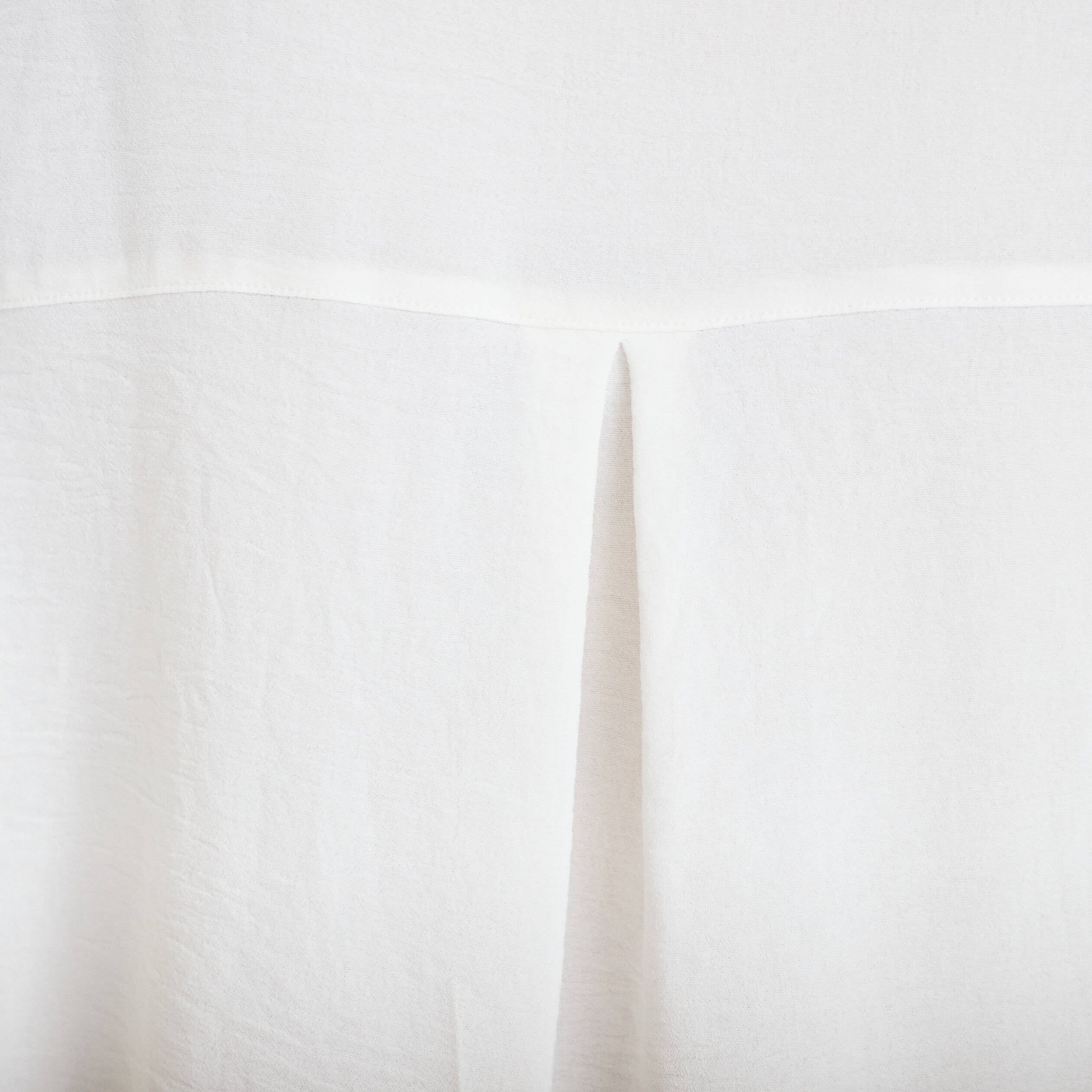 Chemise ample pliss&eacute;e manches longues ecru femme