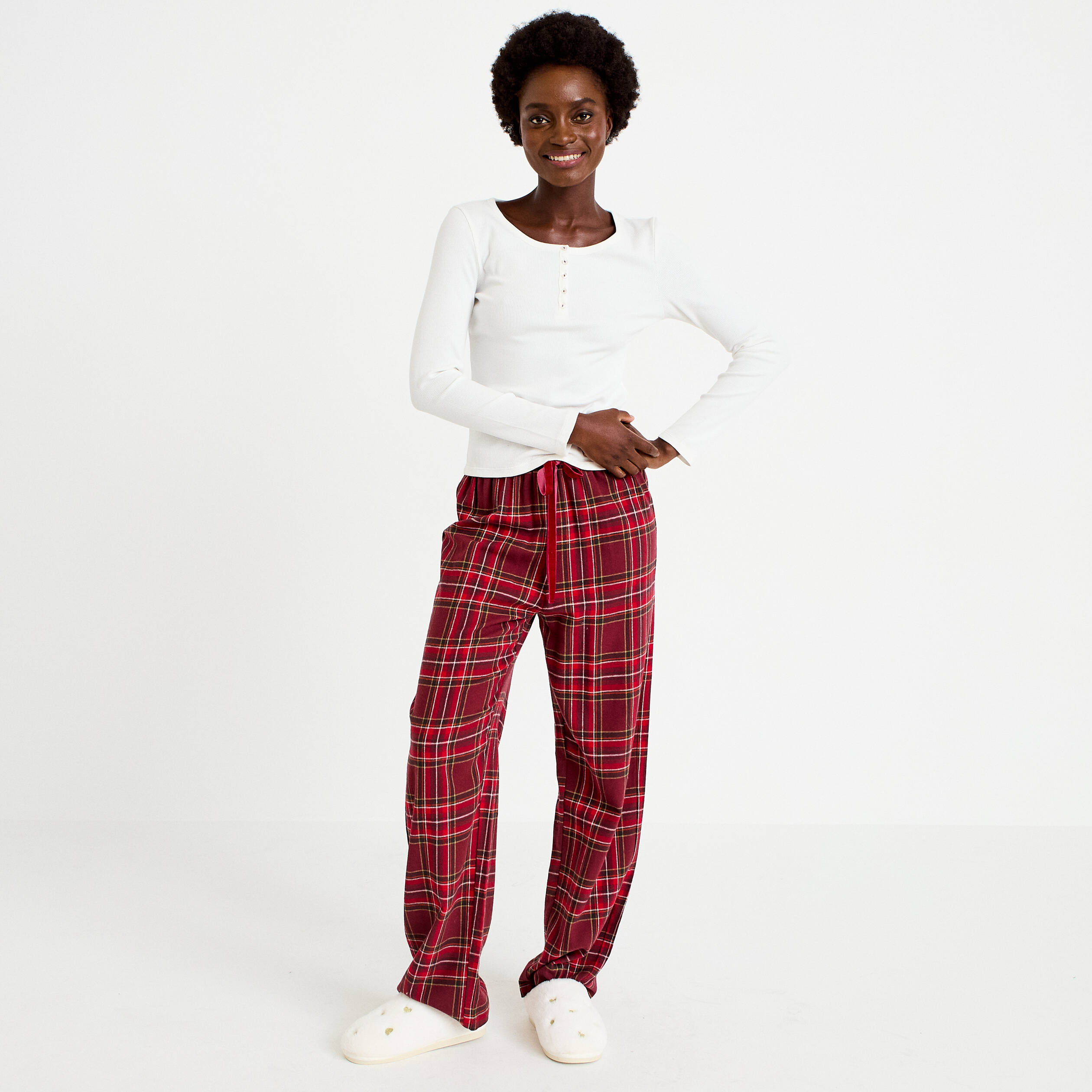 Lot de 2 pyjamas manches longues rose femme
